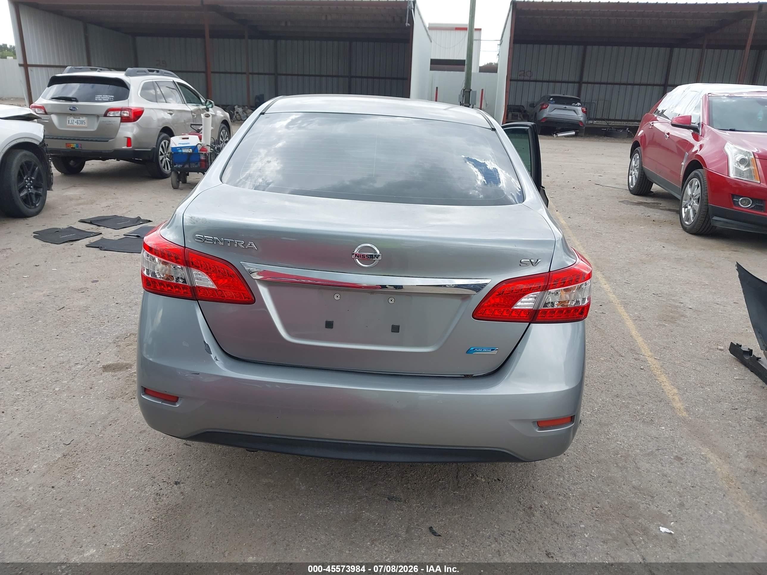 2014 Nissan Sentra Sv Gray vin: 3N1AB7APXEY266595