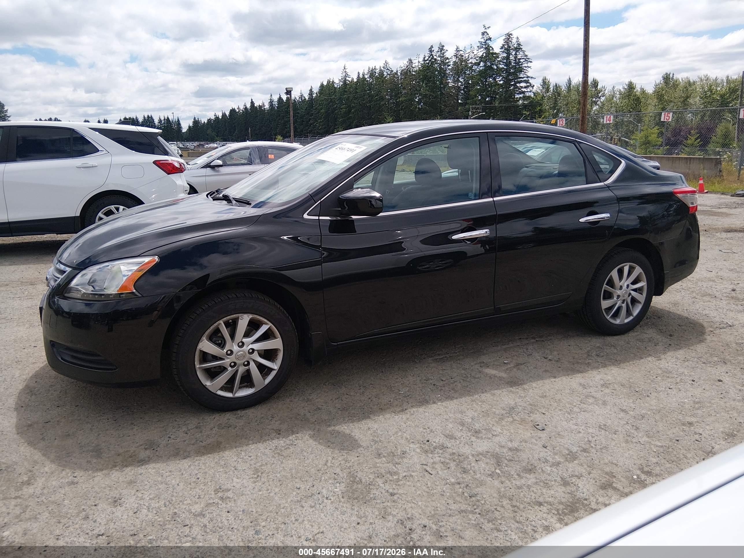 2014 Nissan Sentra Sv Black vin: 3N1AB7APXEY272350