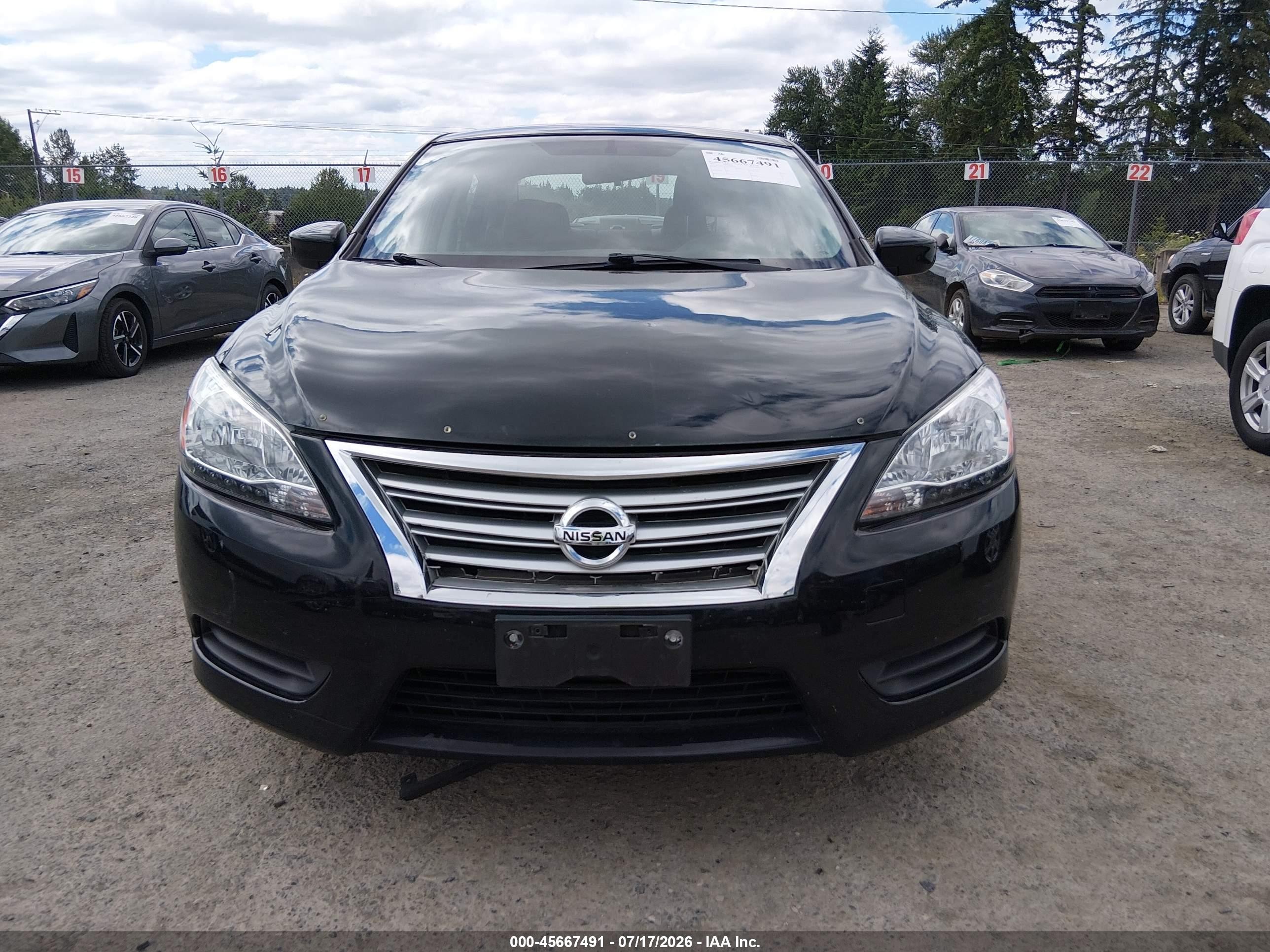 2014 Nissan Sentra Sv Black vin: 3N1AB7APXEY272350