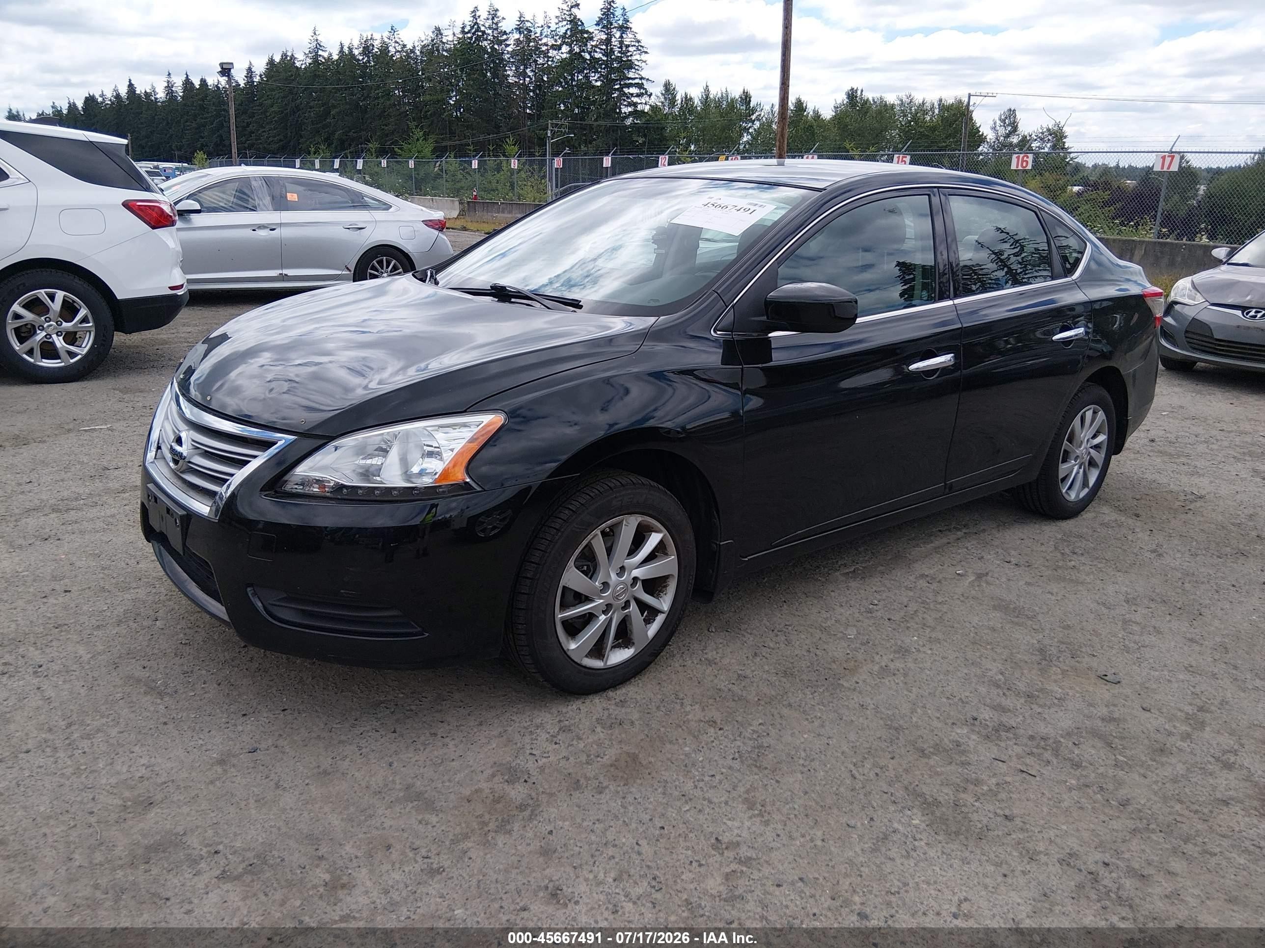 2014 Nissan Sentra Sv Black vin: 3N1AB7APXEY272350