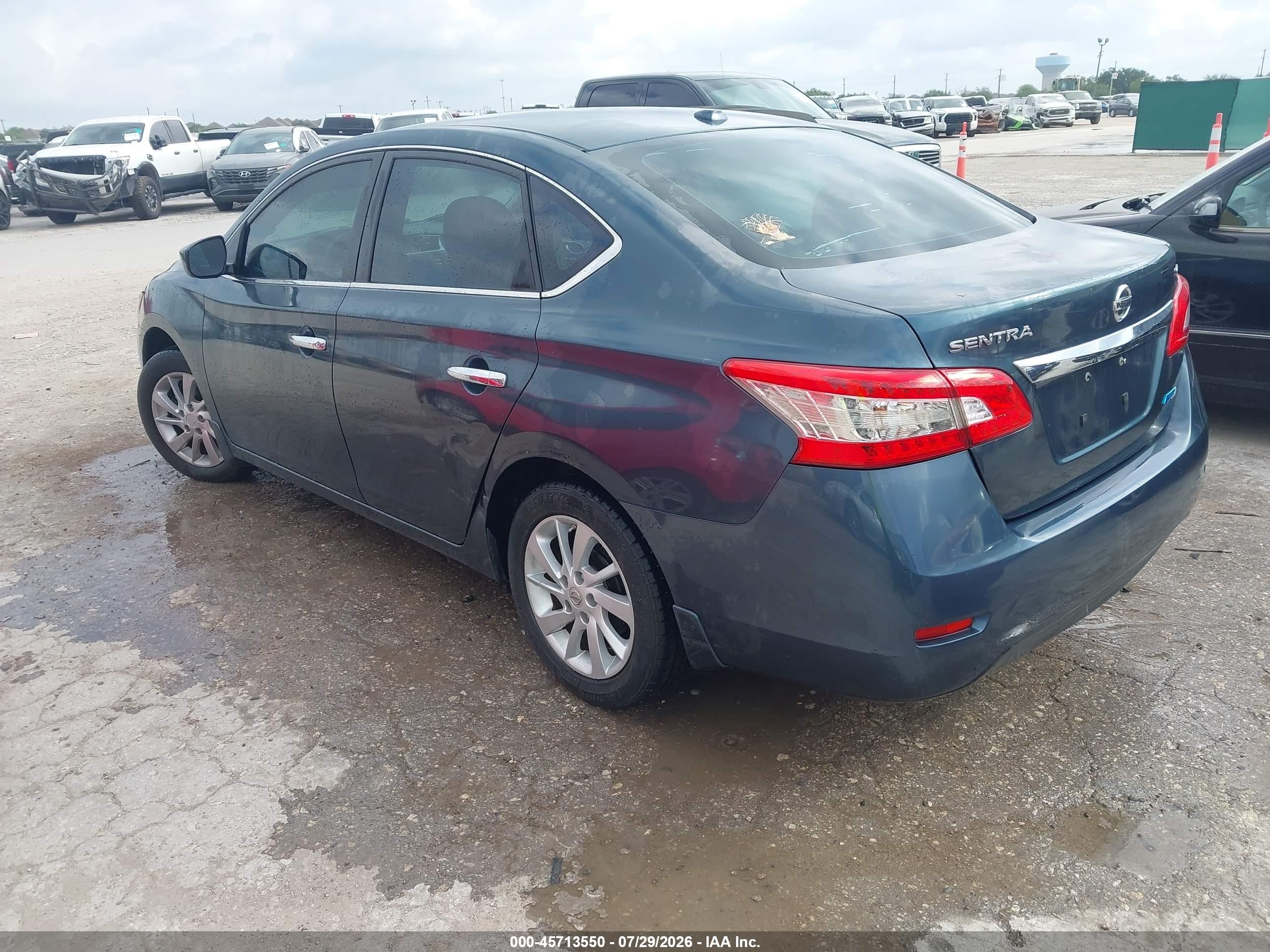 2014 Nissan Sentra Sv Синий vin: 3N1AB7APXEY274647