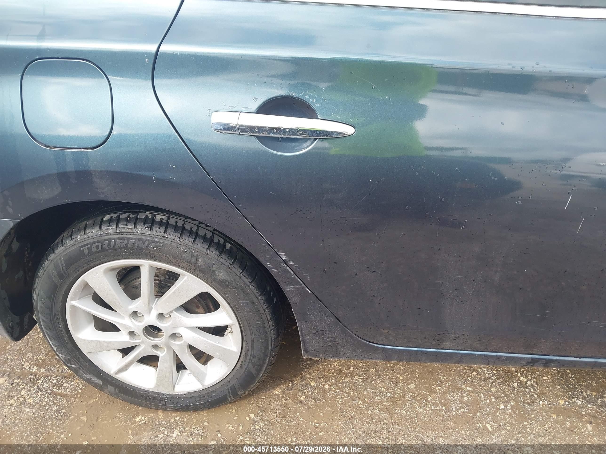 2014 Nissan Sentra Sv Синий vin: 3N1AB7APXEY274647