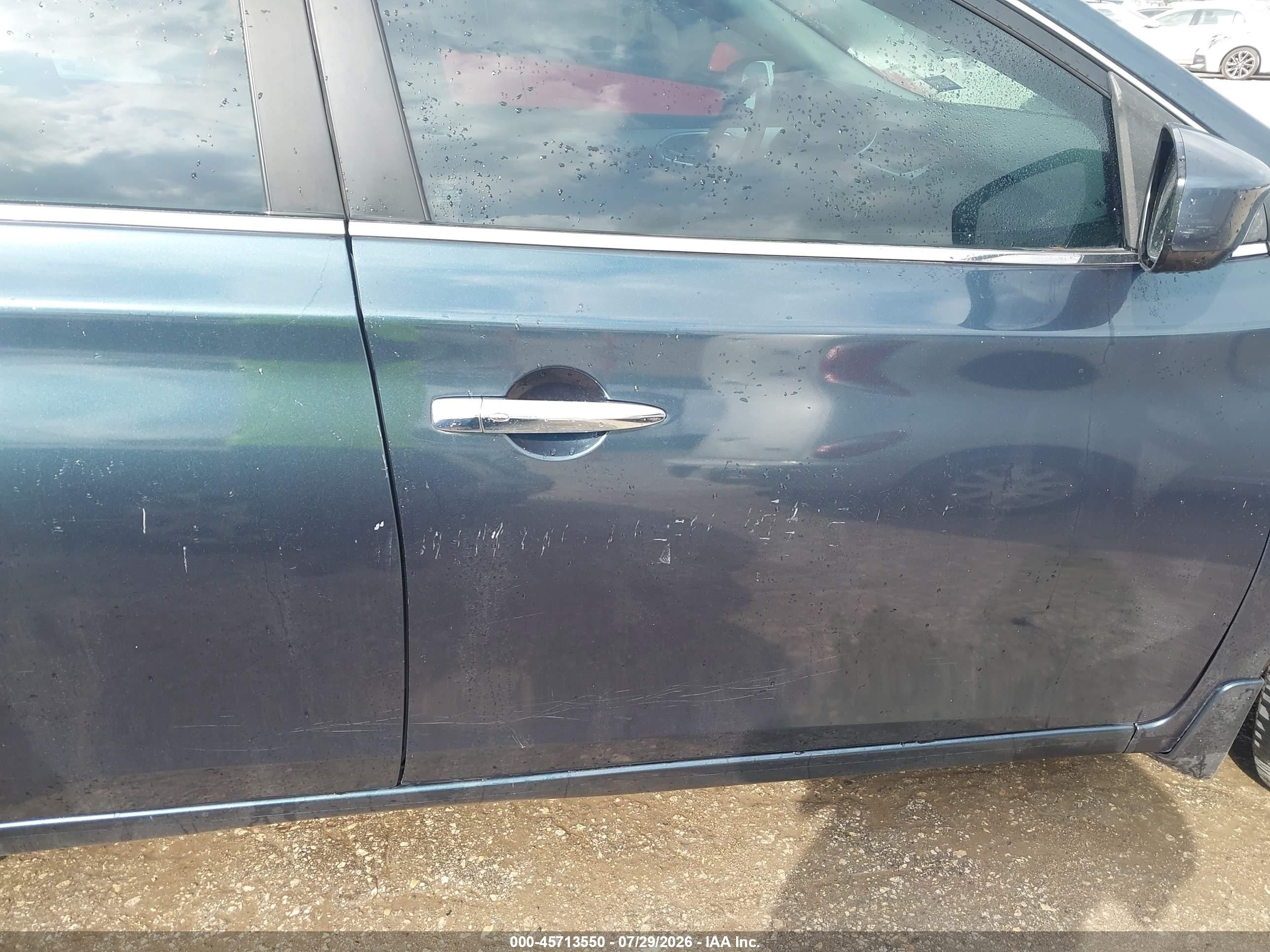 2014 Nissan Sentra Sv Синий vin: 3N1AB7APXEY274647