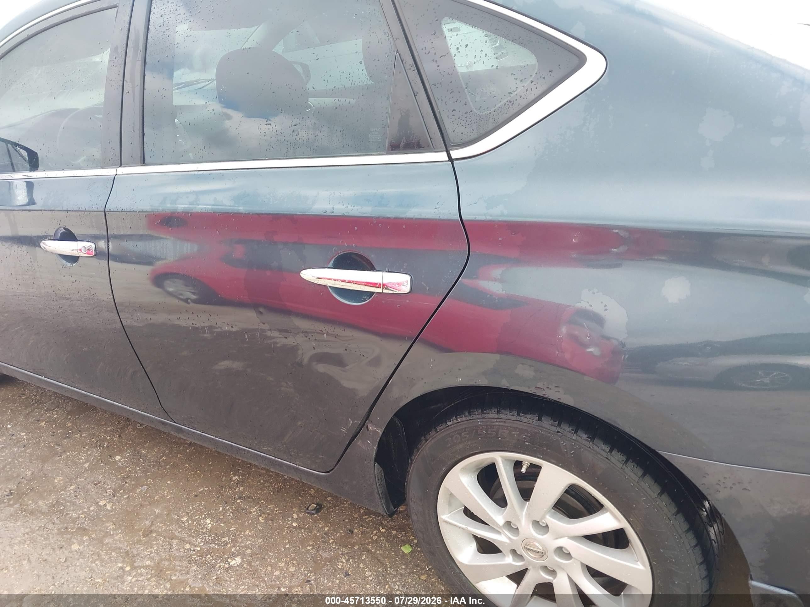 2014 Nissan Sentra Sv Синий vin: 3N1AB7APXEY274647