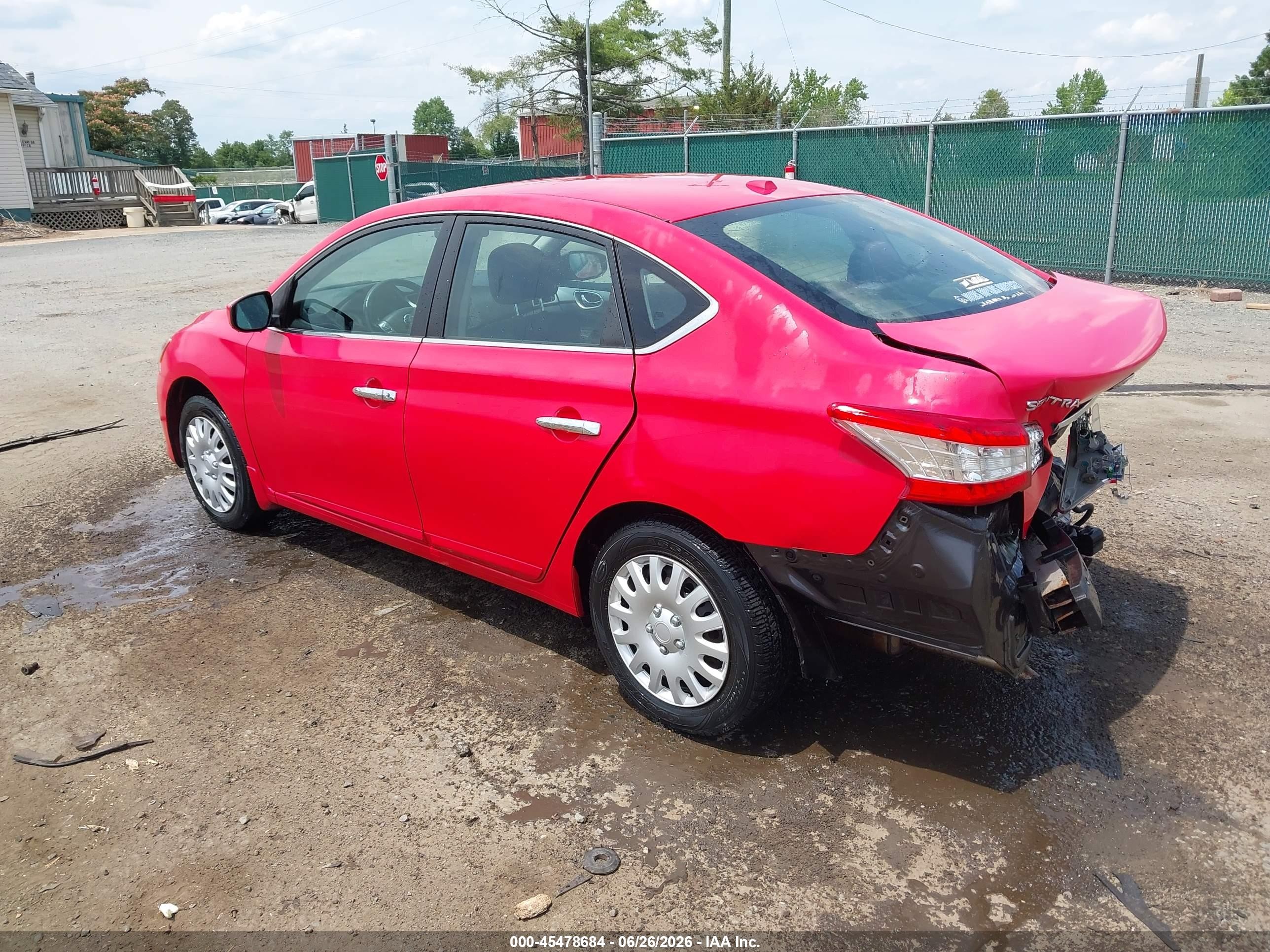 2014 Nissan Sentra Sv Red vin: 3N1AB7APXEY275622