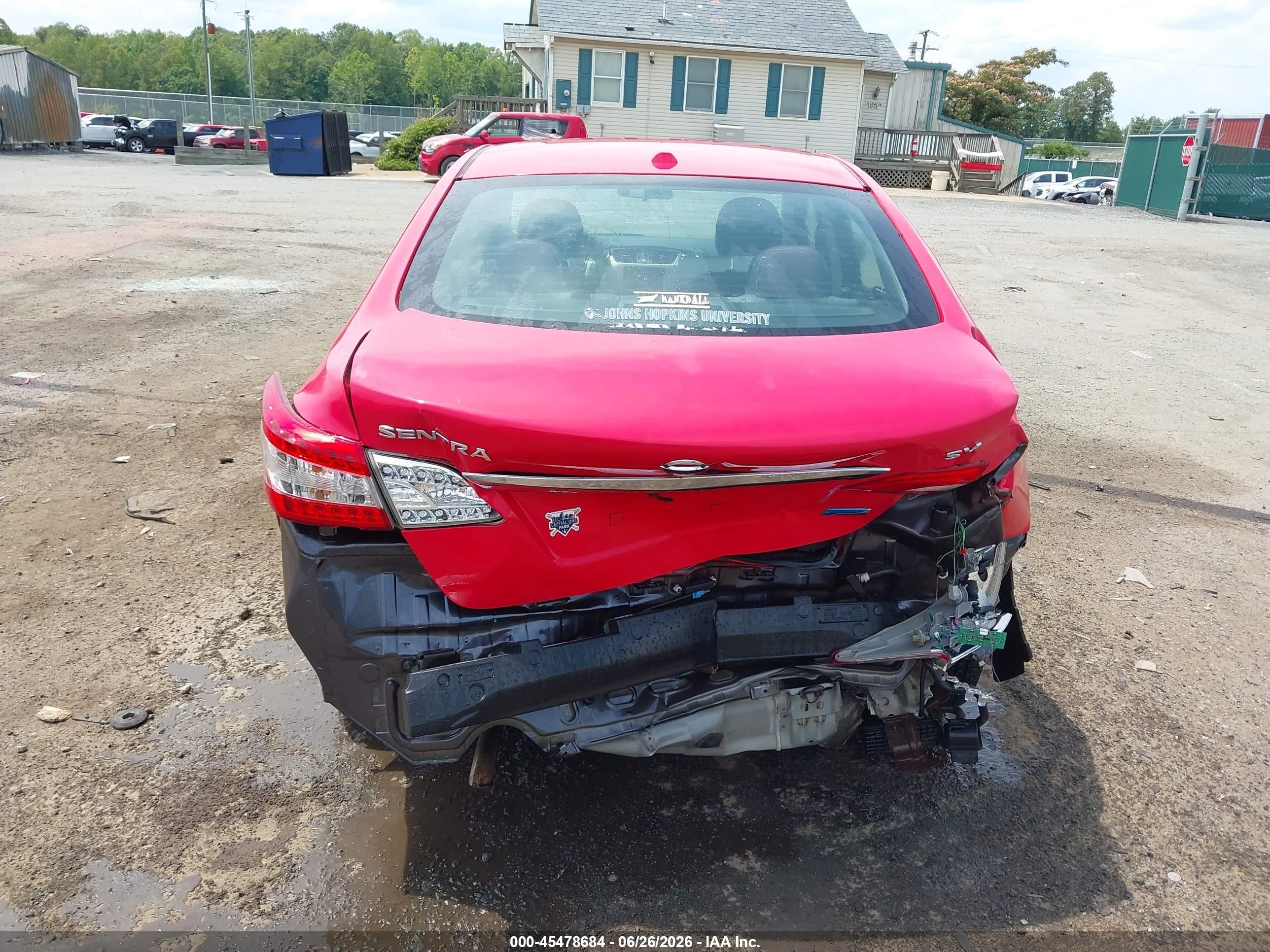 2014 Nissan Sentra Sv Red vin: 3N1AB7APXEY275622