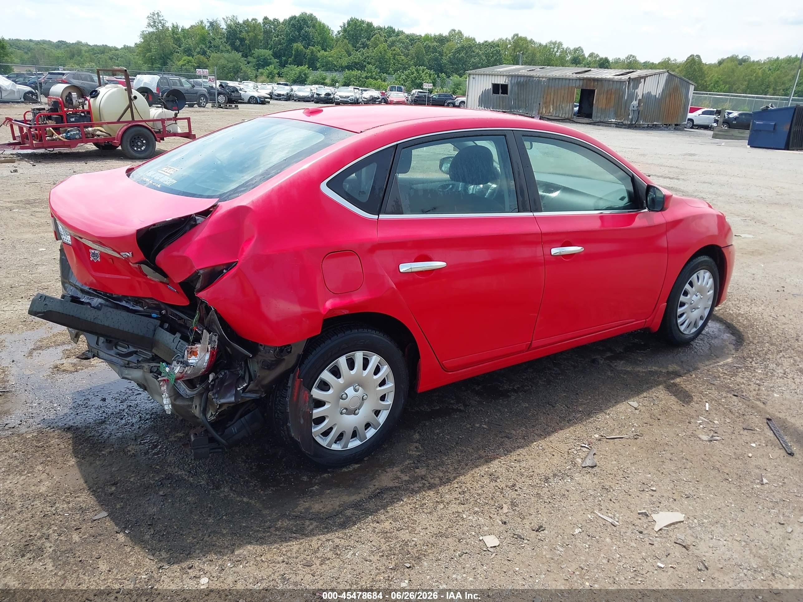 2014 Nissan Sentra Sv Red vin: 3N1AB7APXEY275622