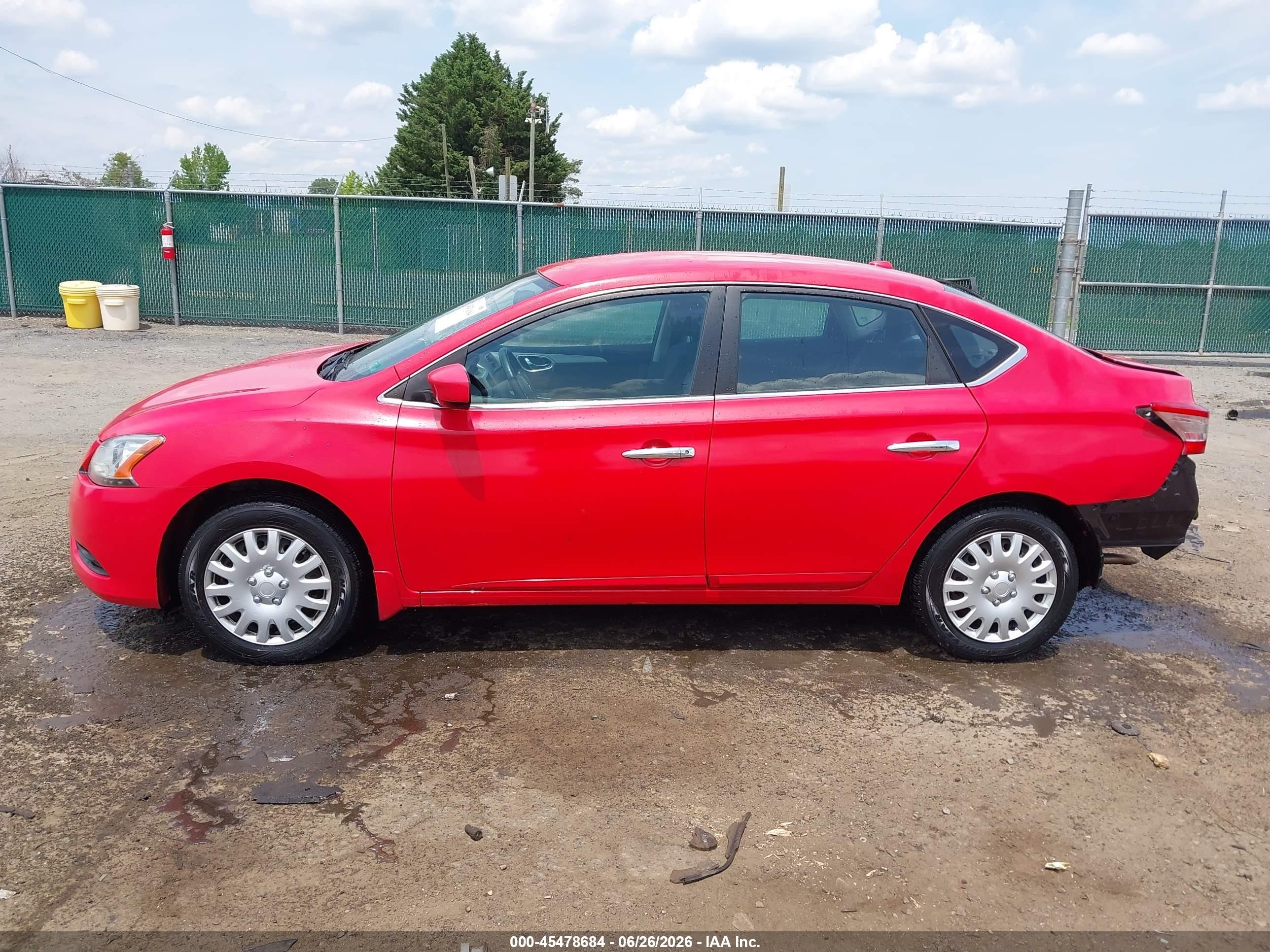 2014 Nissan Sentra Sv Red vin: 3N1AB7APXEY275622