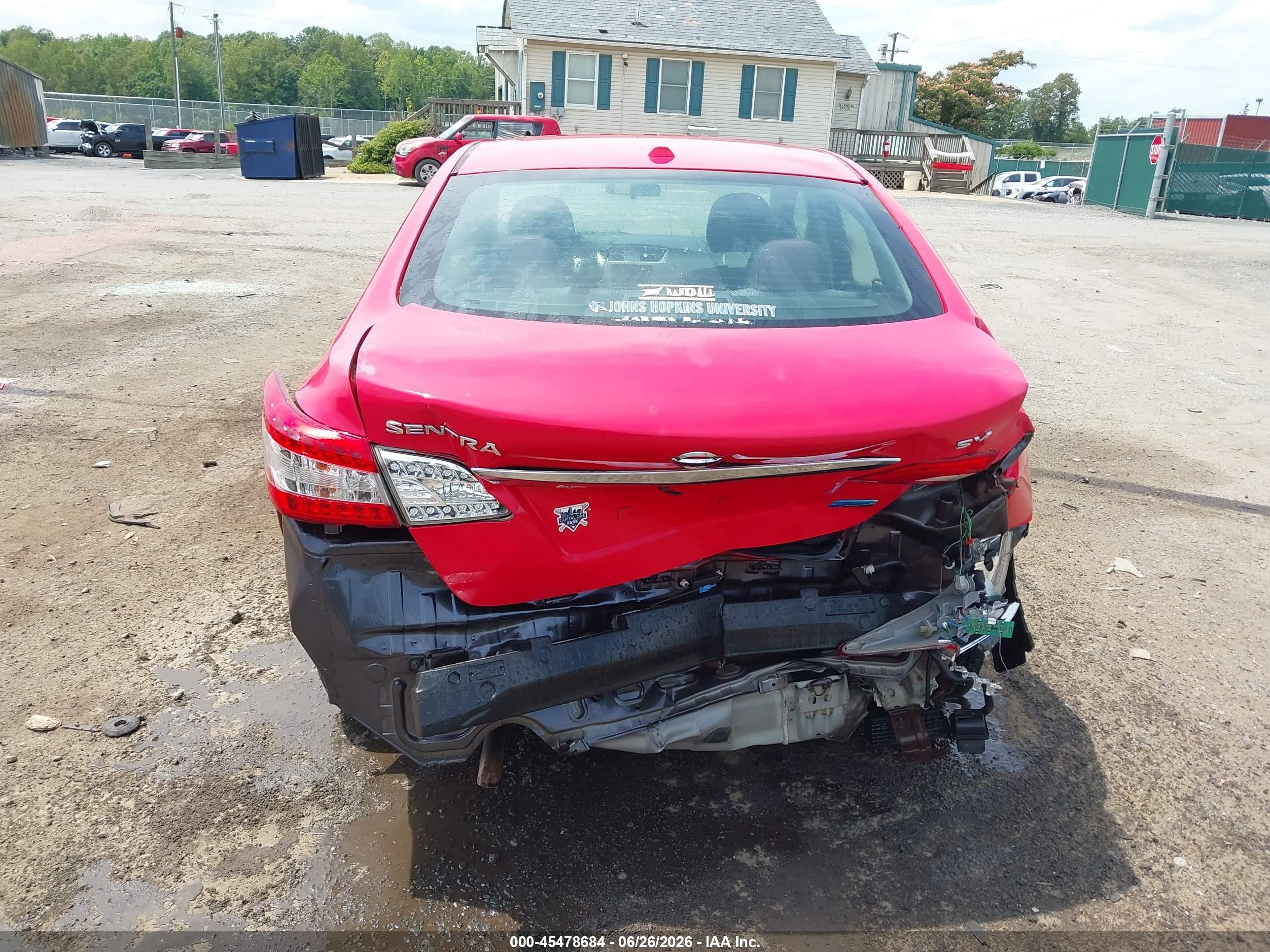 2014 Nissan Sentra Sv Red vin: 3N1AB7APXEY275622