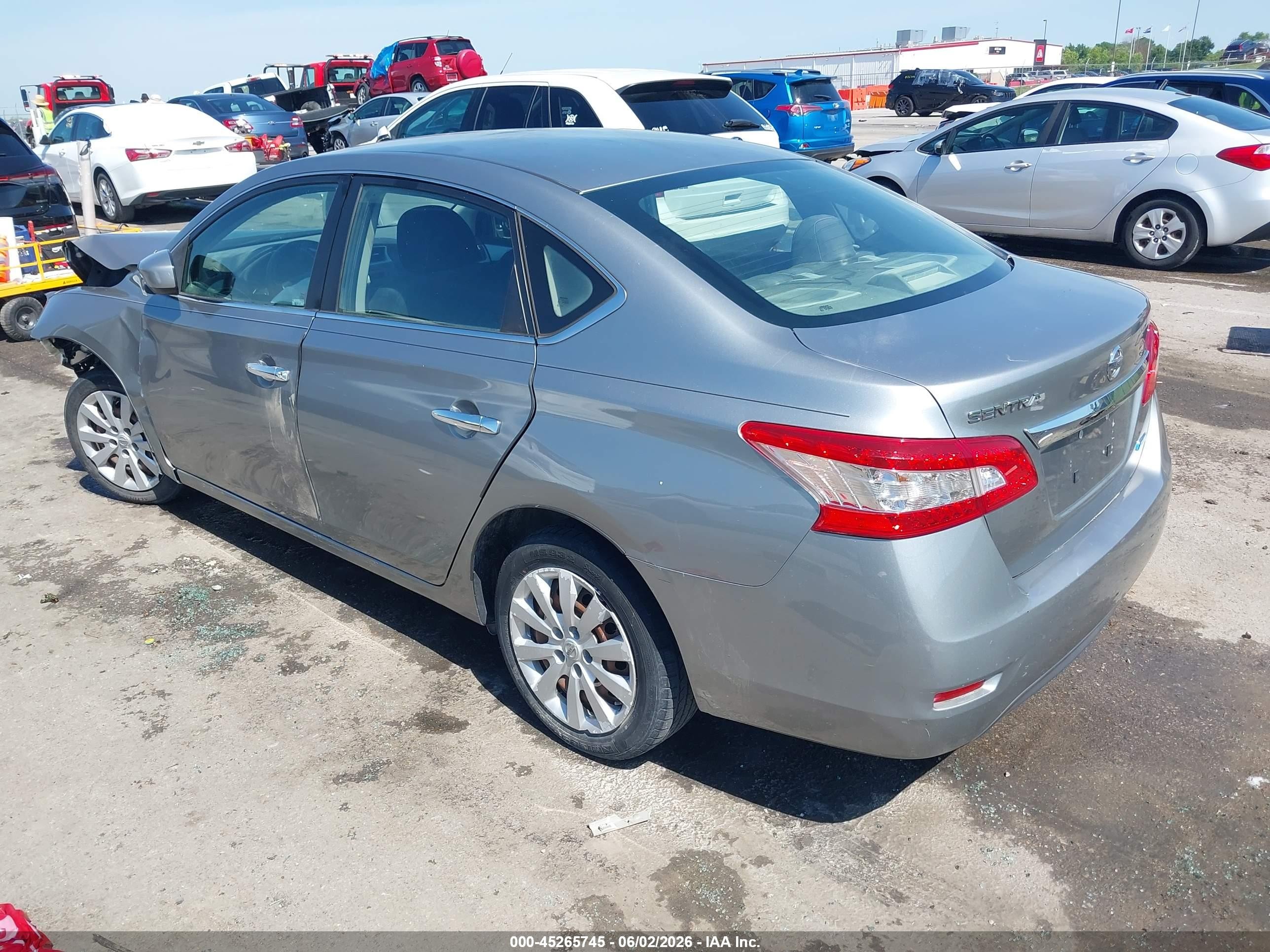 2014 Nissan Sentra S Silver vin: 3N1AB7APXEY282747