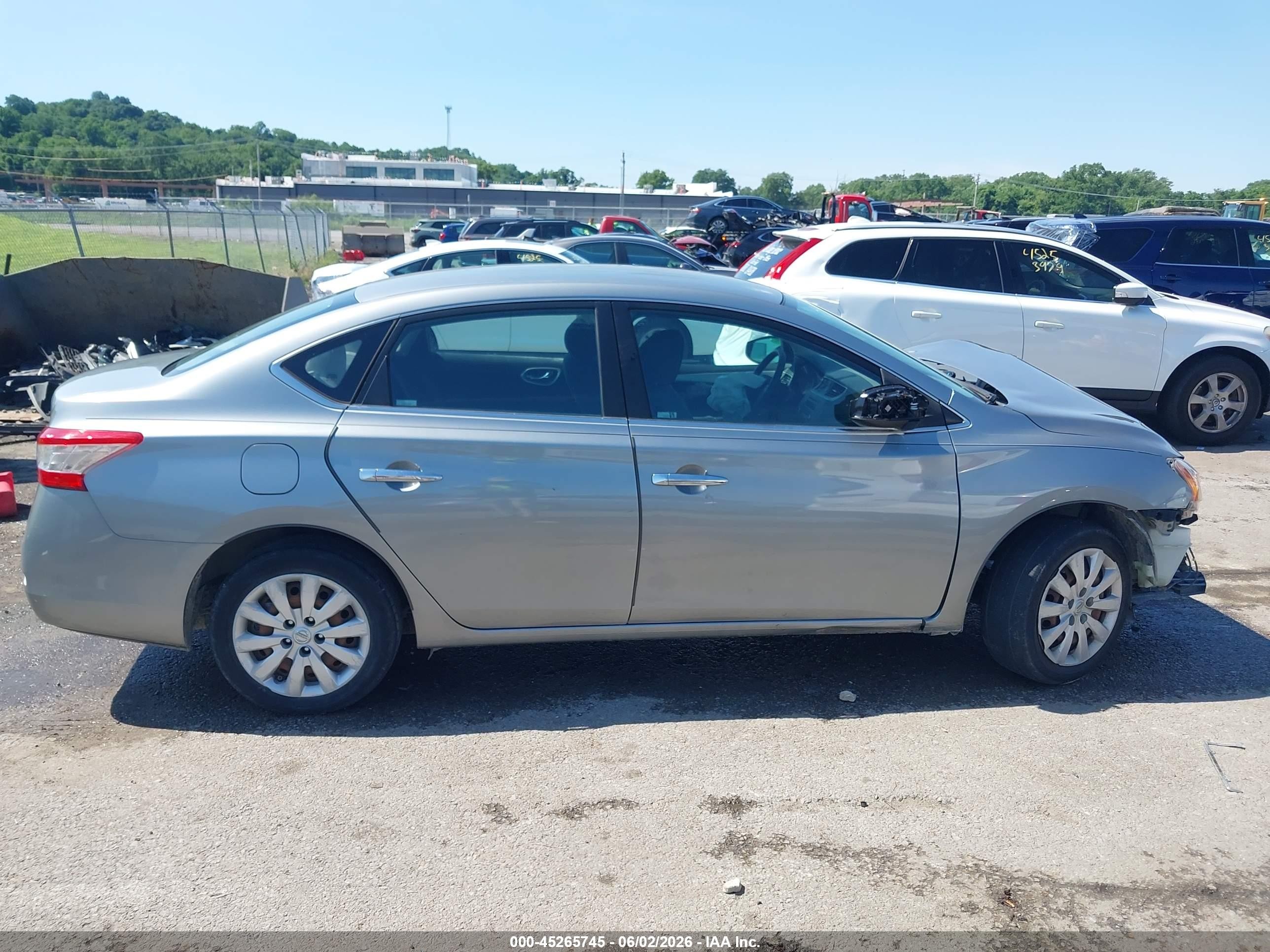 2014 Nissan Sentra S Silver vin: 3N1AB7APXEY282747