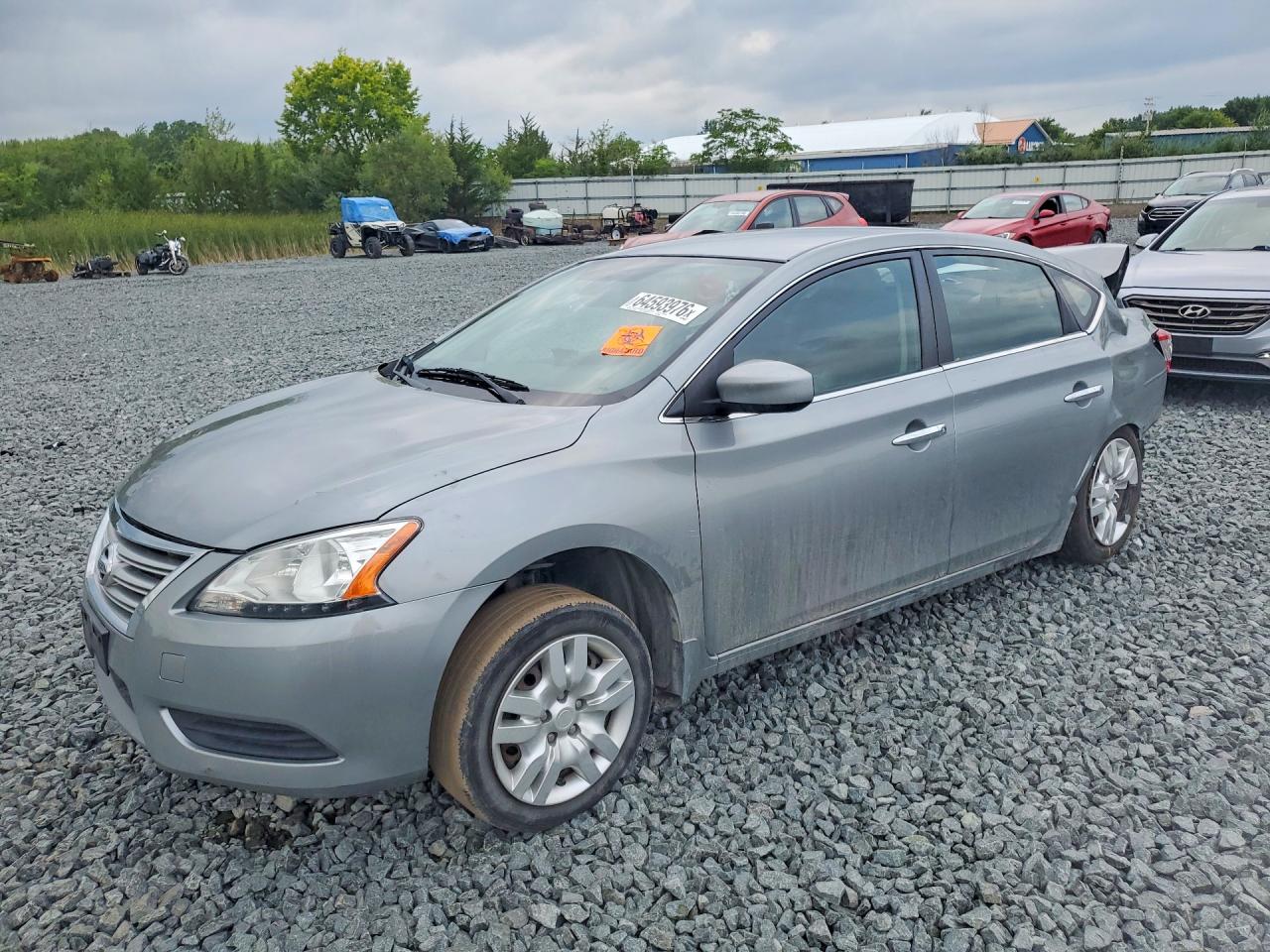 2014 Nissan Sentra S Gray vin: 3N1AB7APXEY282859