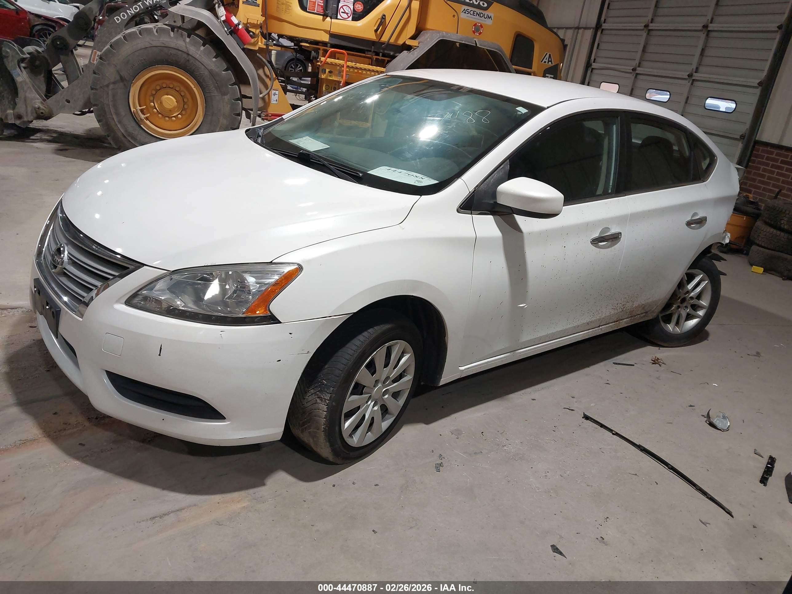 2014 Nissan Sentra Sv Белый vin: 3N1AB7APXEY297488