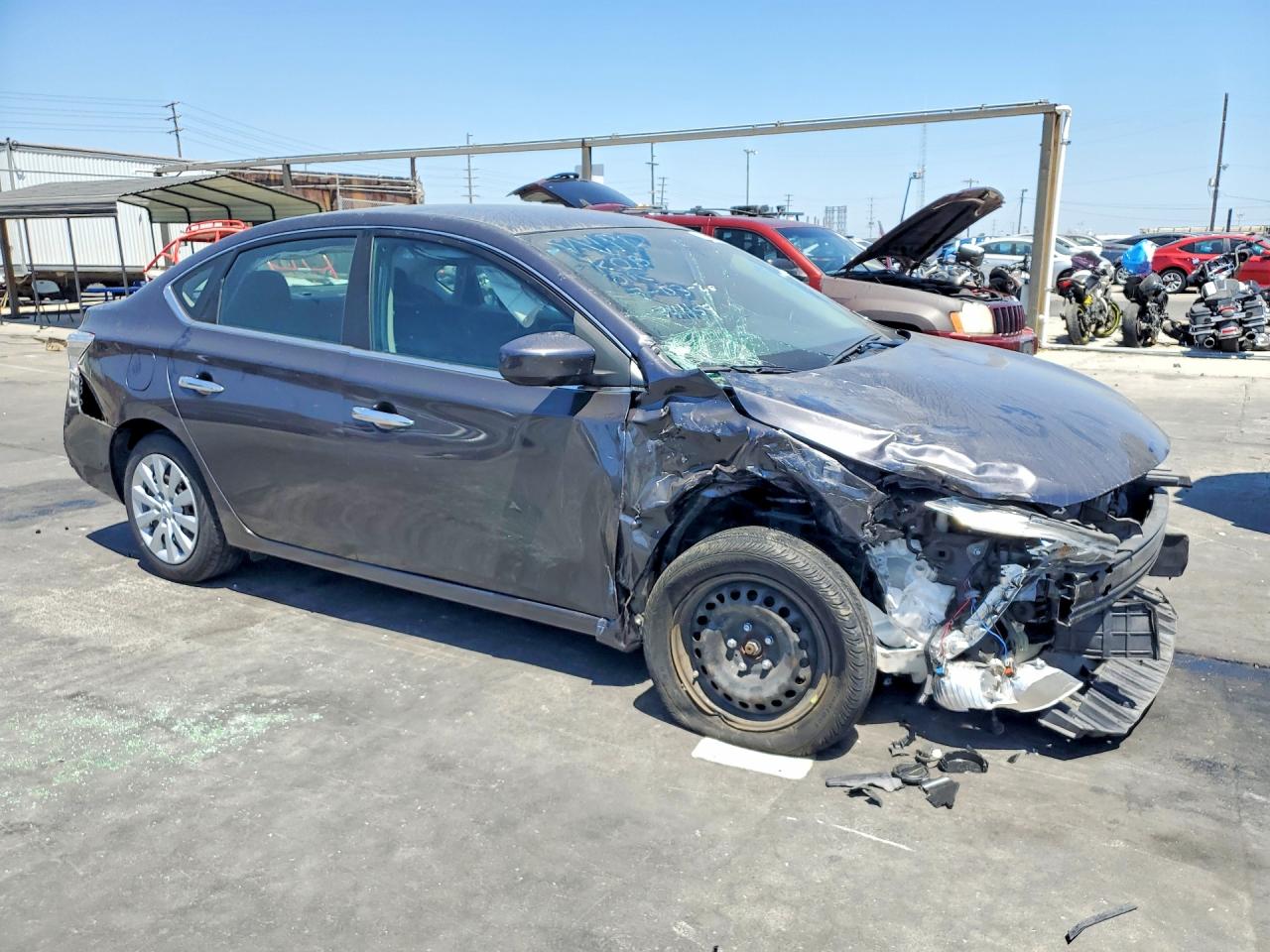 2014 Nissan Sentra S Gray vin: 3N1AB7APXEY303712