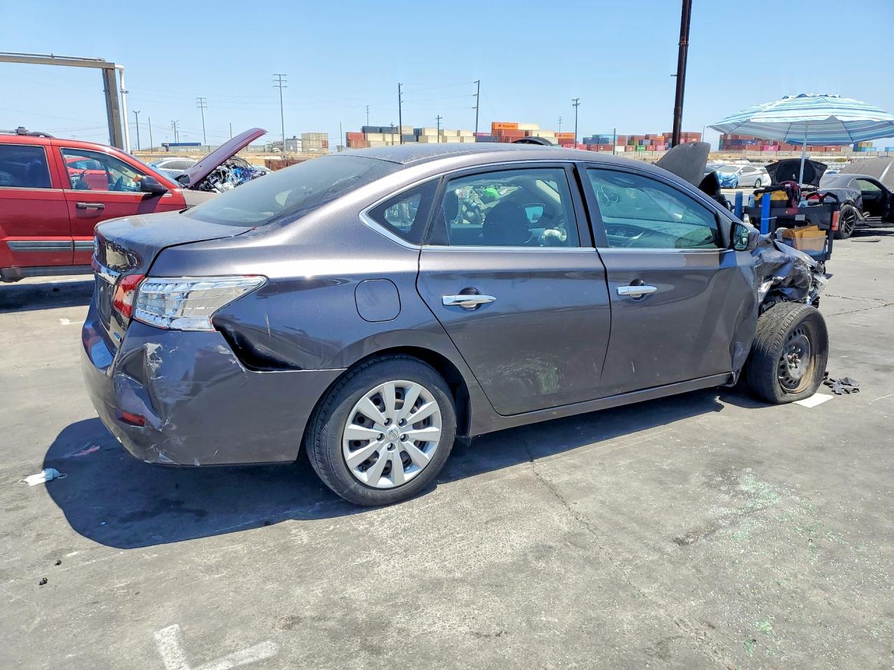 2014 Nissan Sentra S Gray vin: 3N1AB7APXEY303712