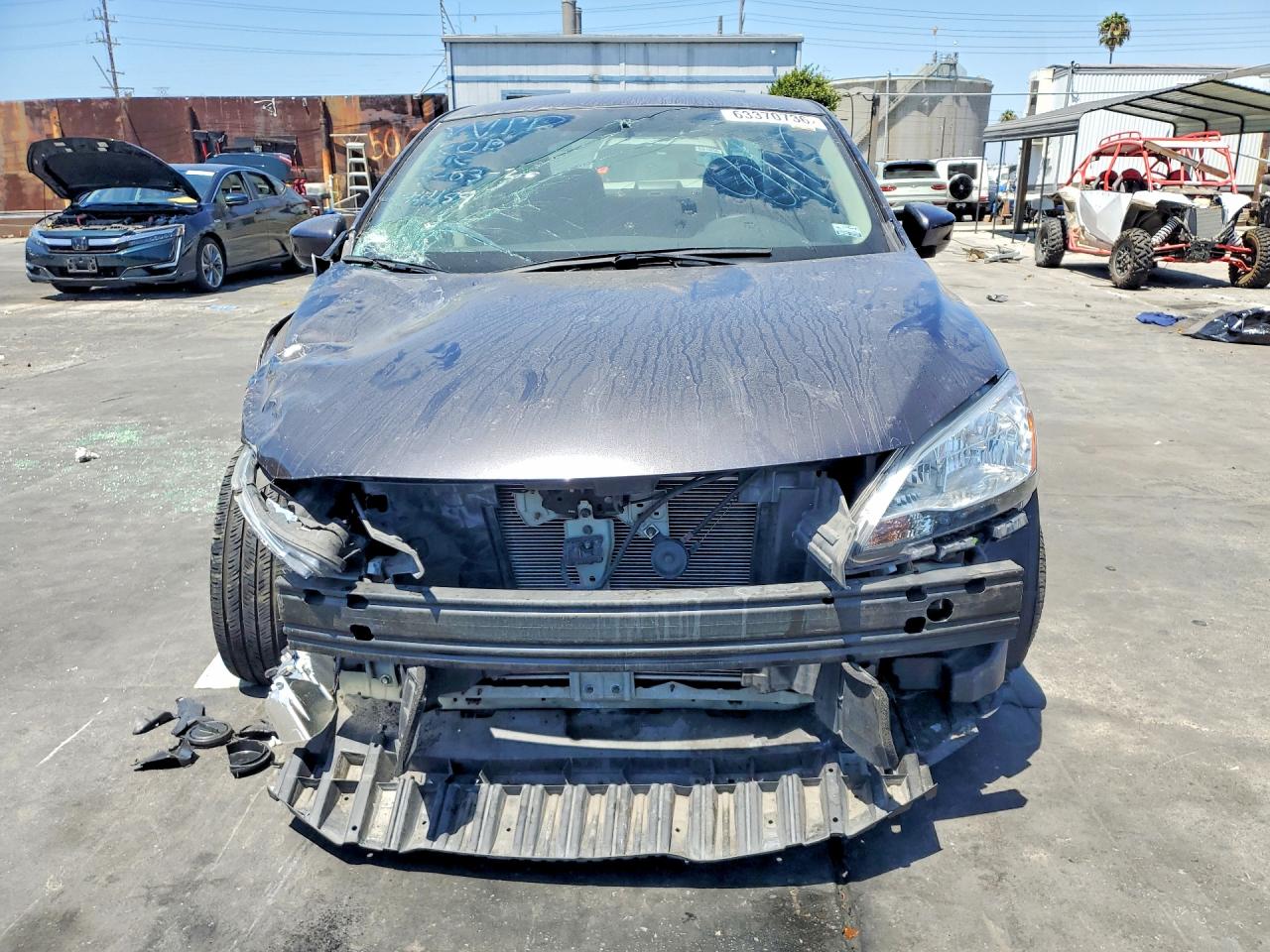 2014 Nissan Sentra S Gray vin: 3N1AB7APXEY303712