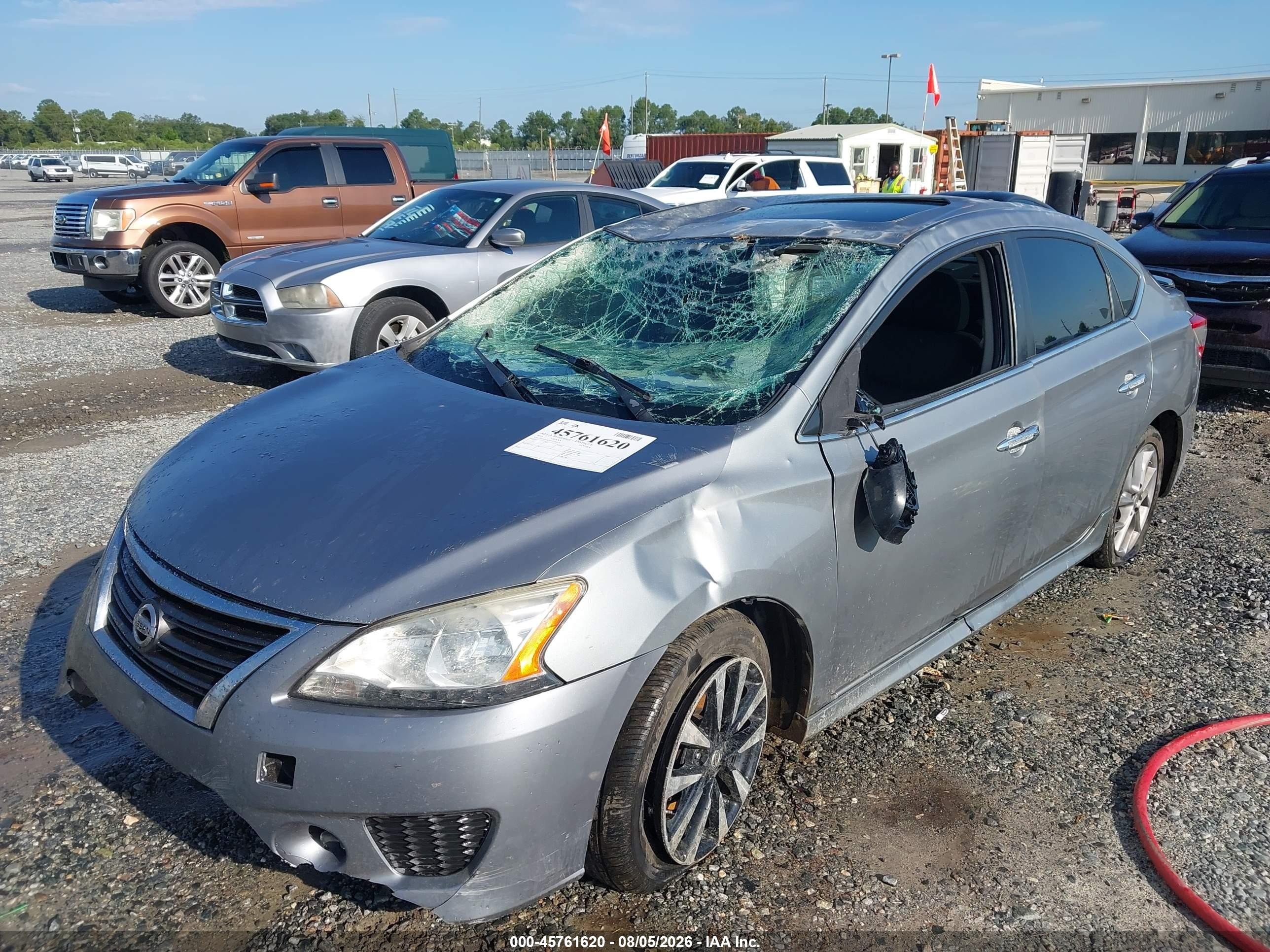 2014 Nissan Sentra Sr Silver vin: 3N1AB7APXEY306478