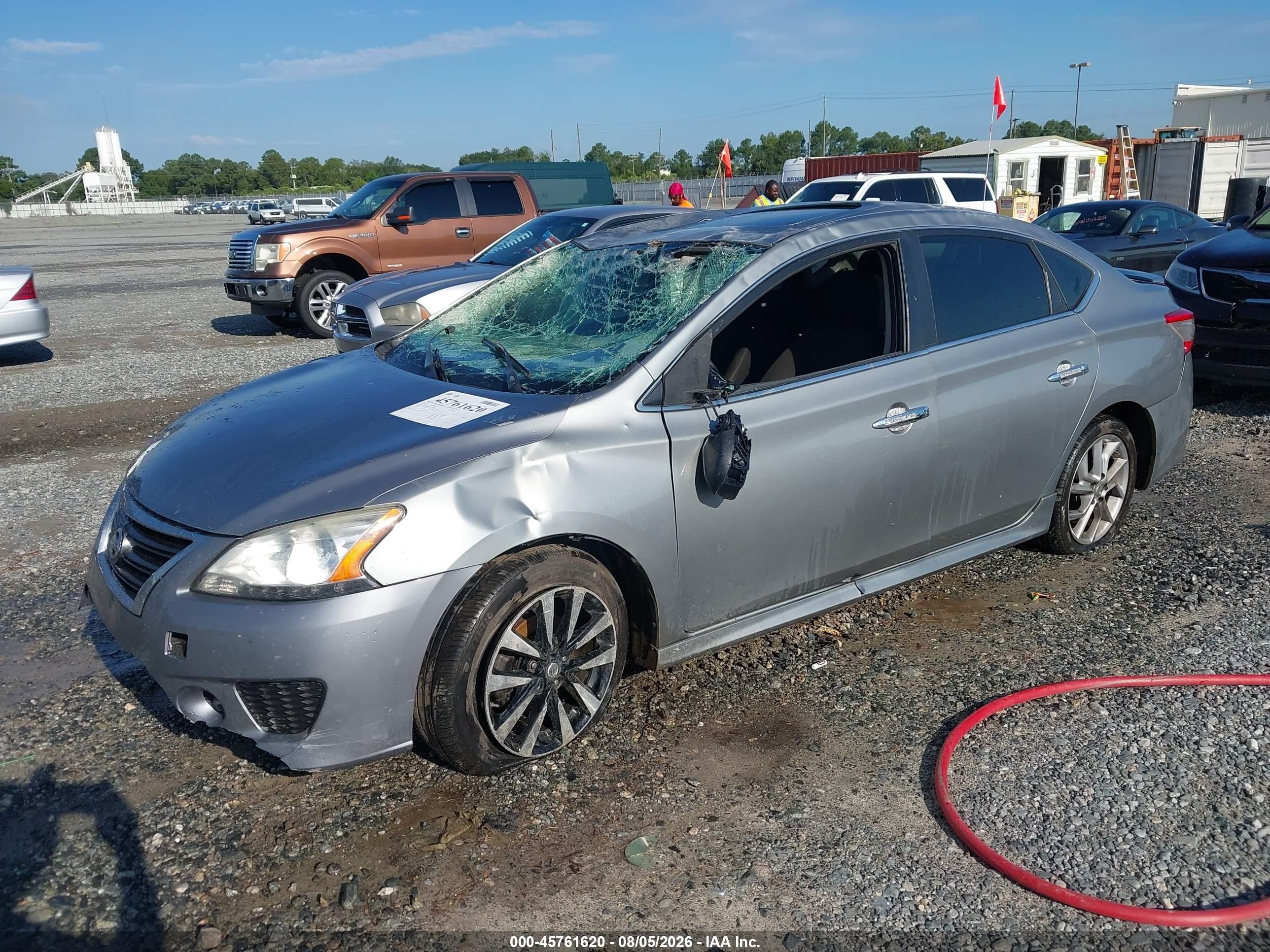2014 Nissan Sentra Sr Silver vin: 3N1AB7APXEY306478