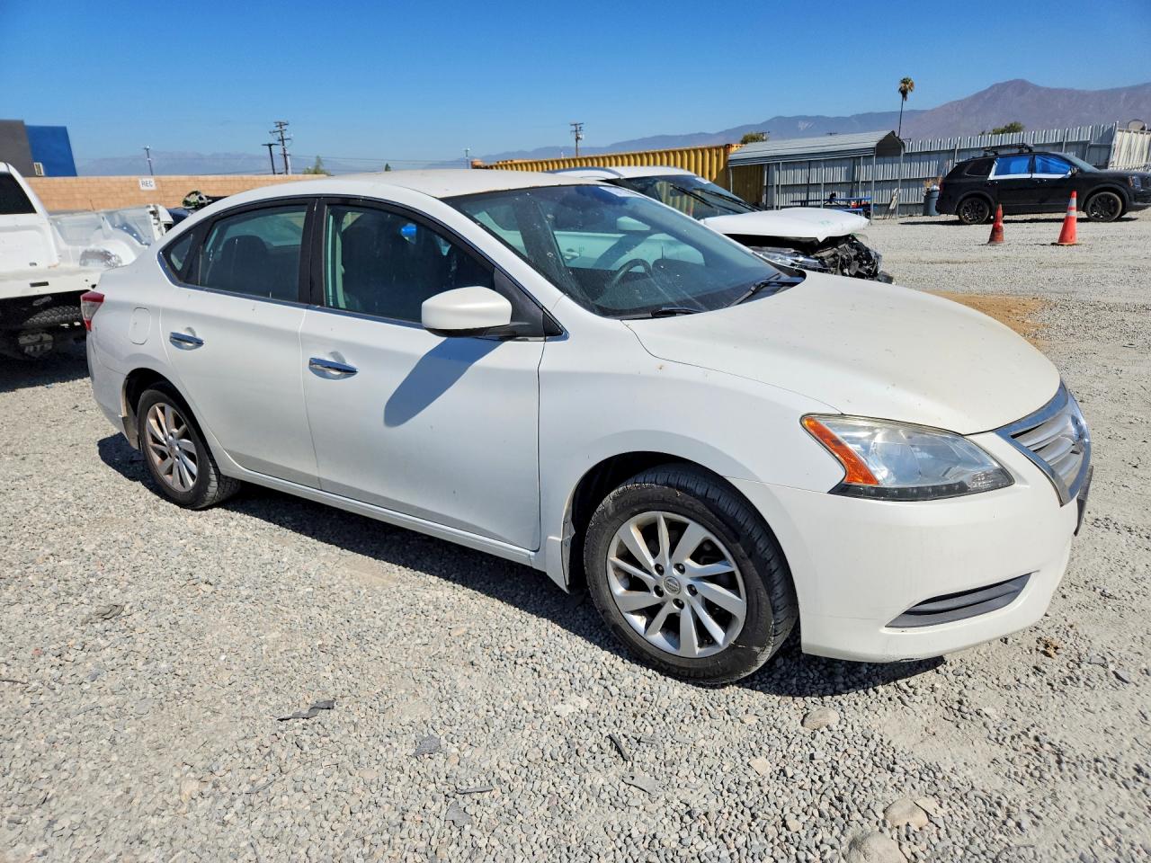 2014 Nissan Sentra Sv Белый vin: 3N1AB7APXEY306612
