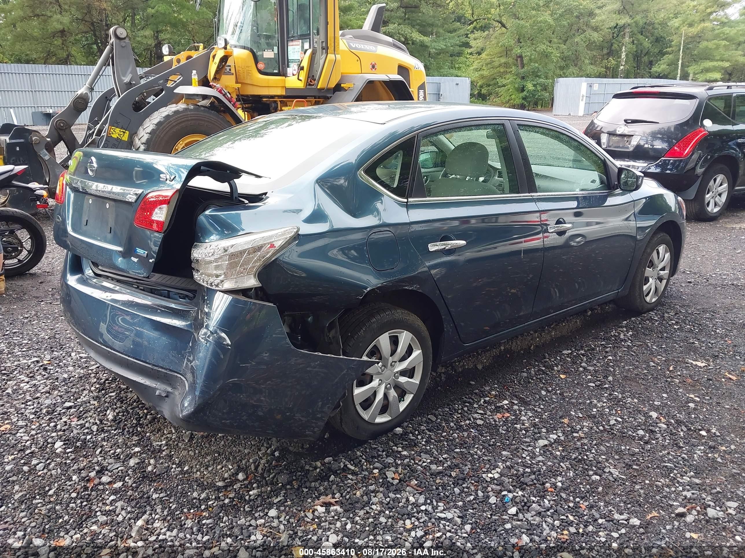 2014 Nissan Sentra Sv Blue vin: 3N1AB7APXEY309123