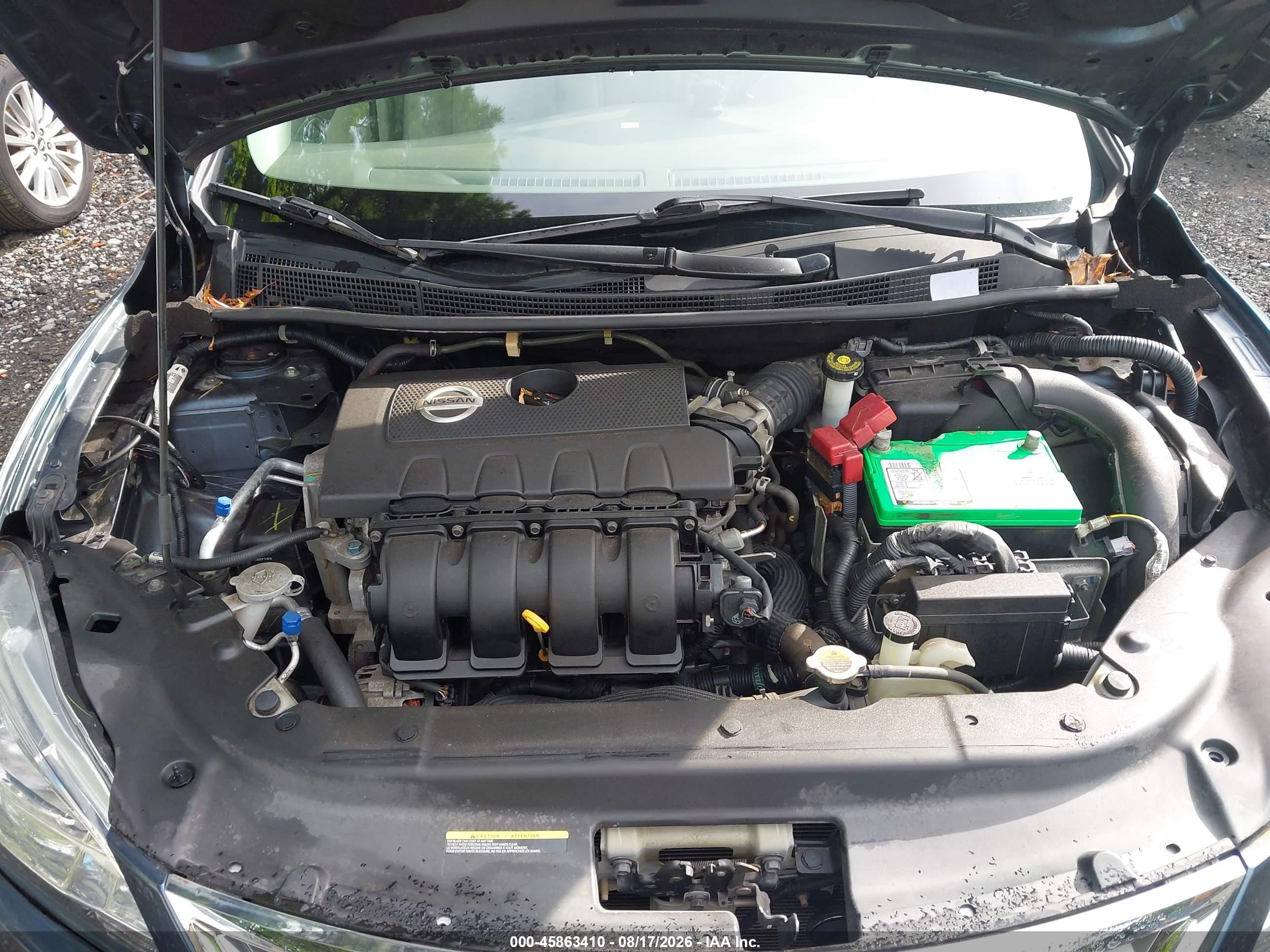 2014 Nissan Sentra Sv Blue vin: 3N1AB7APXEY309123