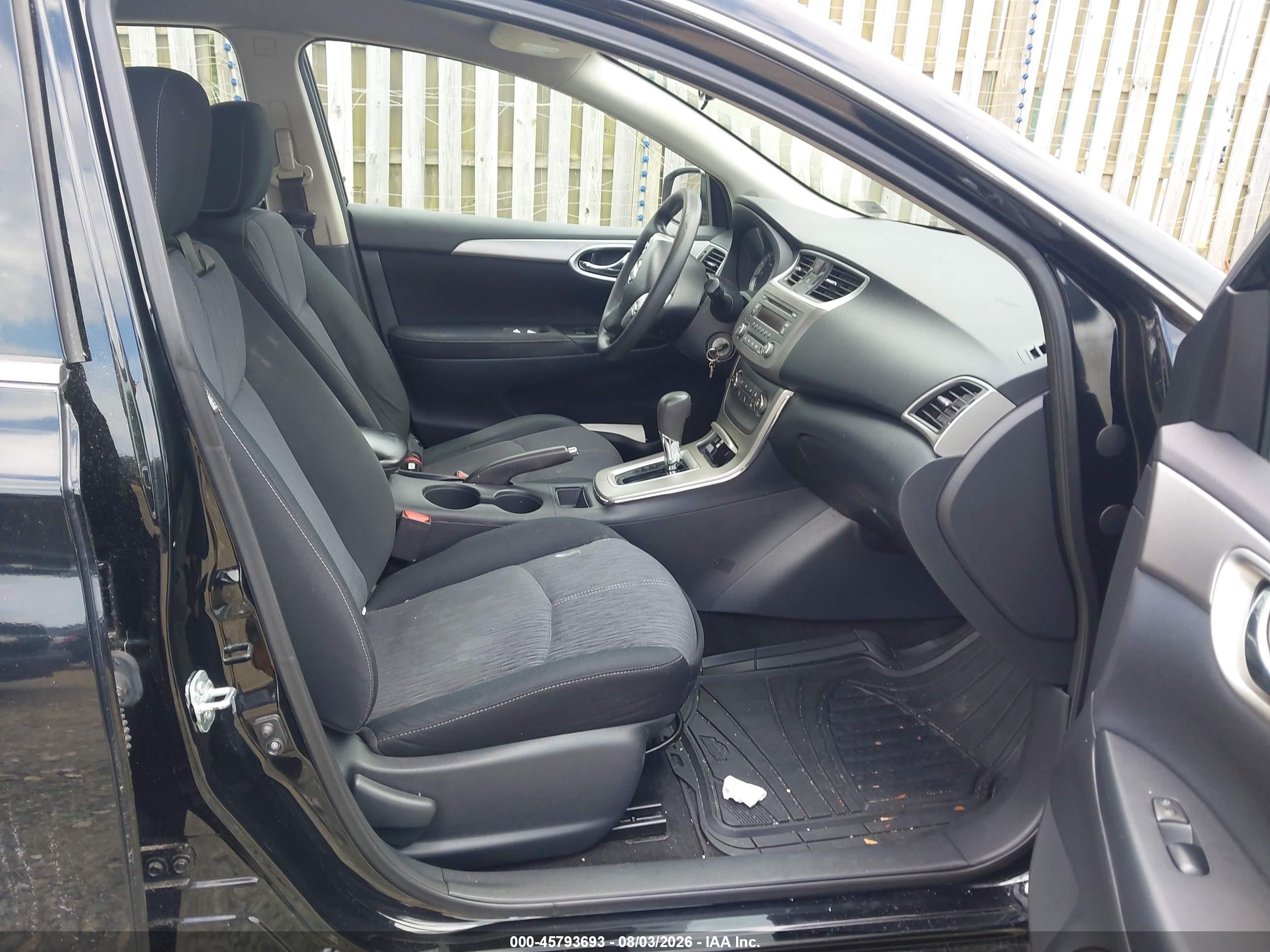 2014 Nissan Sentra Sv Black vin: 3N1AB7APXEY313351