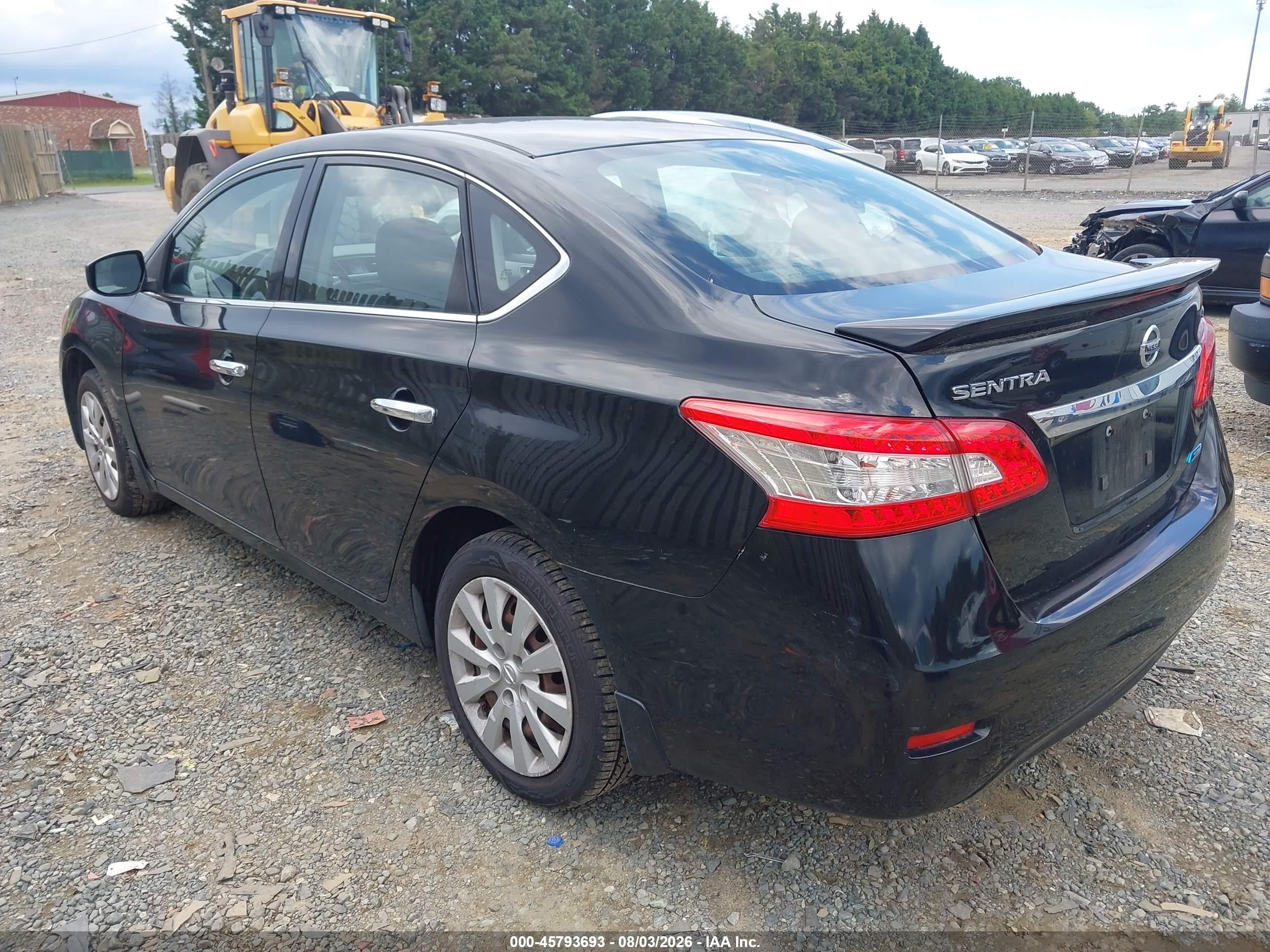 2014 Nissan Sentra Sv Black vin: 3N1AB7APXEY313351