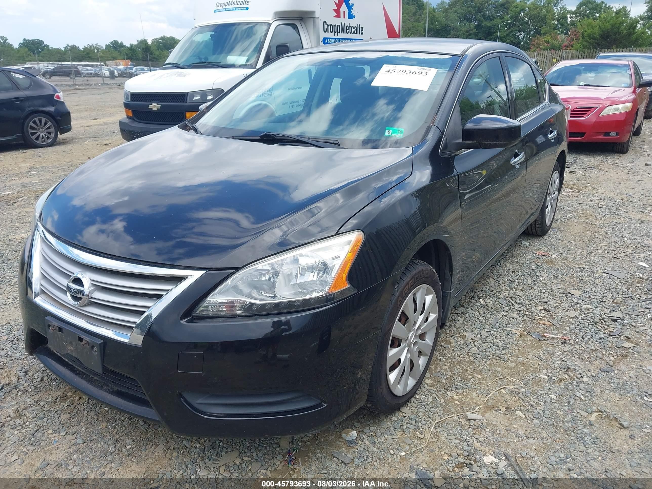 2014 Nissan Sentra Sv Black vin: 3N1AB7APXEY313351