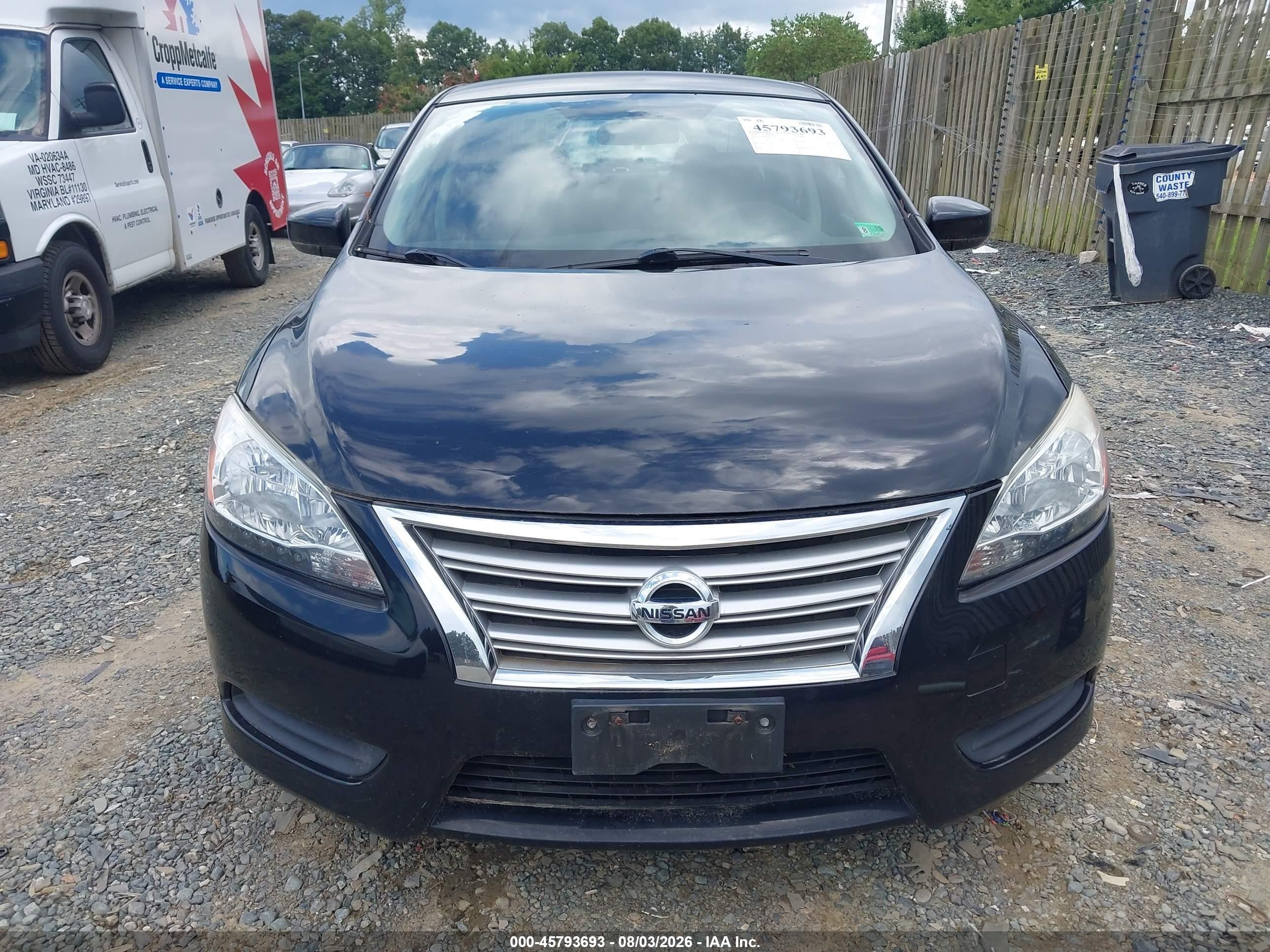 2014 Nissan Sentra Sv Black vin: 3N1AB7APXEY313351