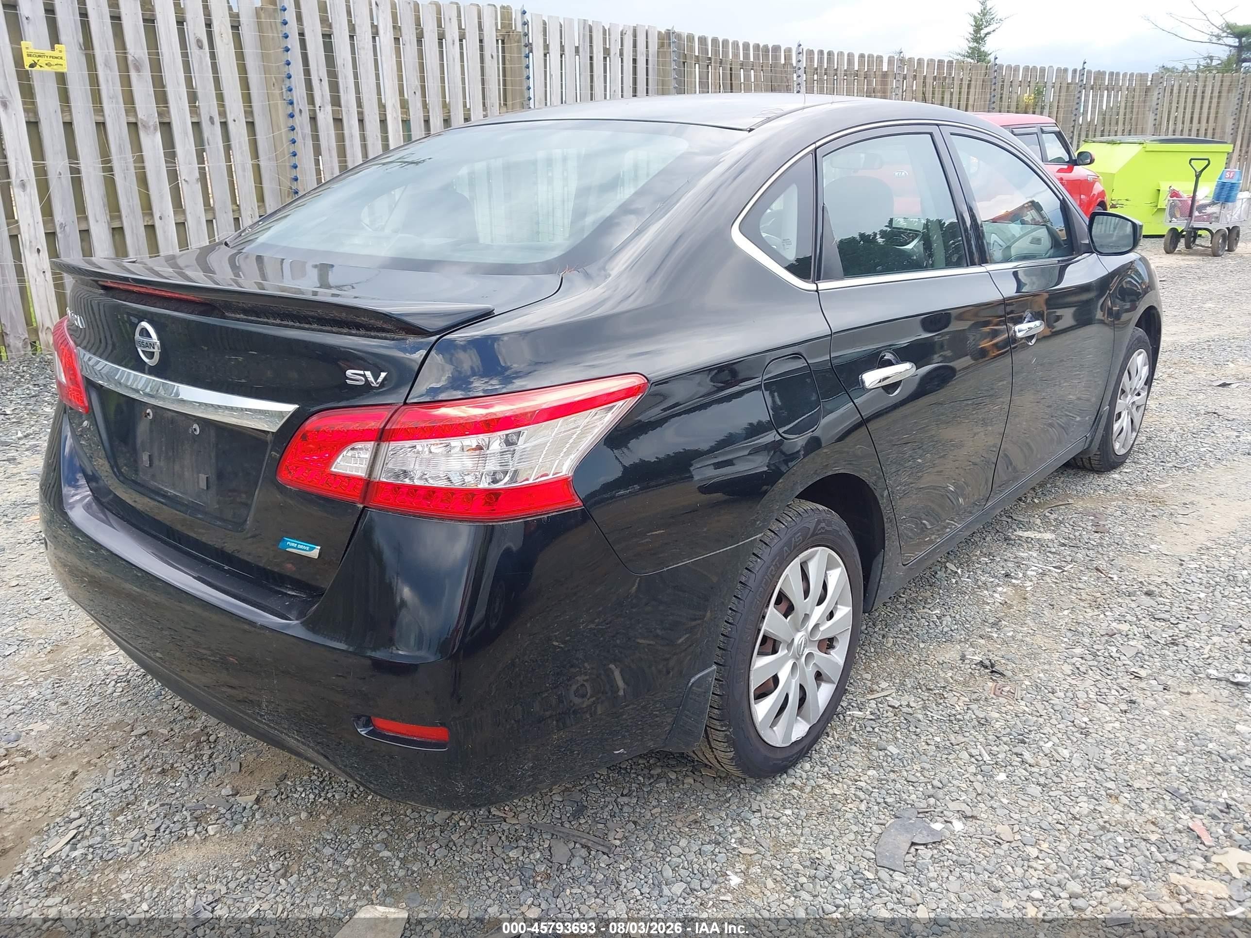 2014 Nissan Sentra Sv Black vin: 3N1AB7APXEY313351