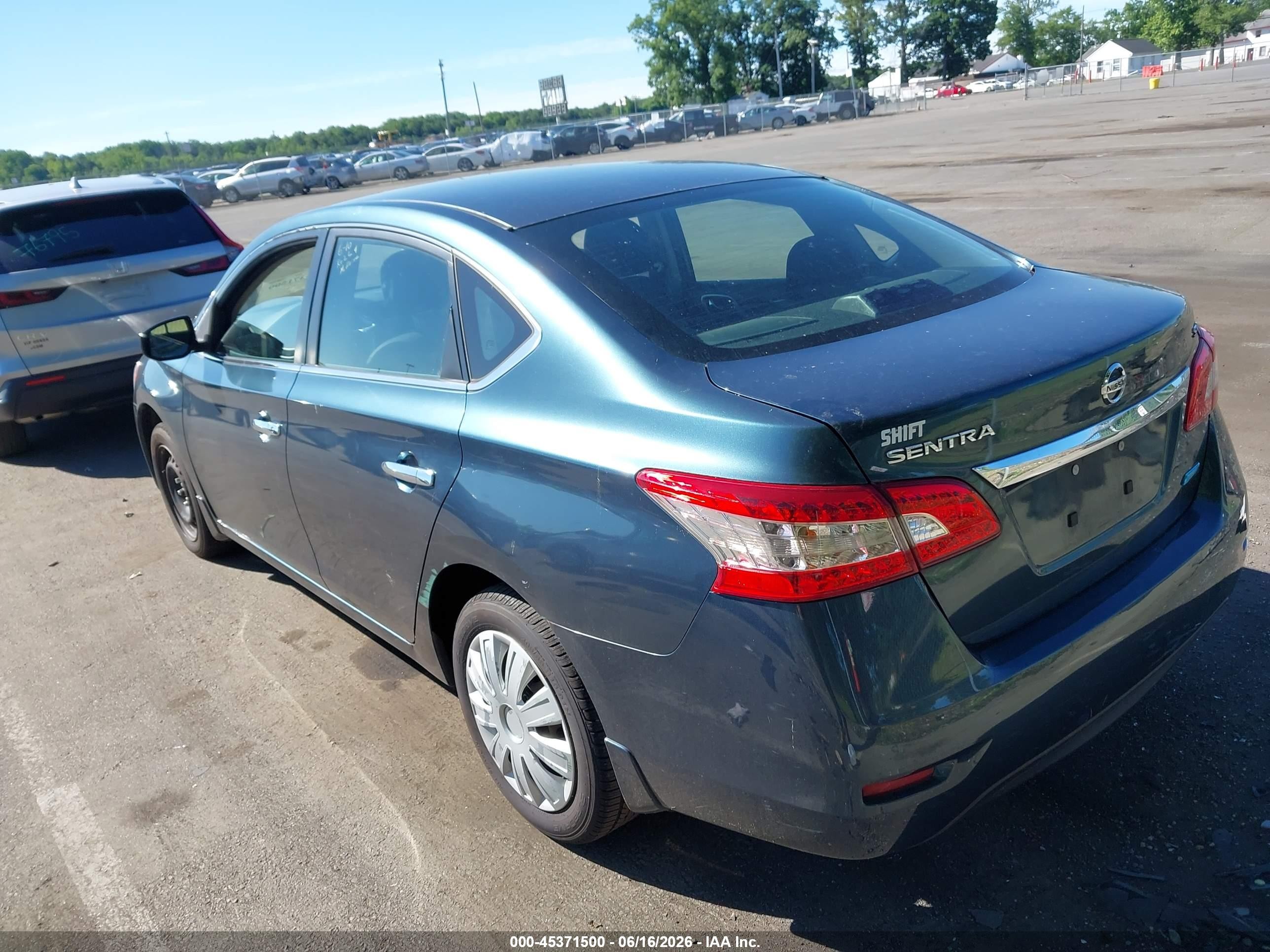 2014 Nissan Sentra Sv Gray vin: 3N1AB7APXEY316878