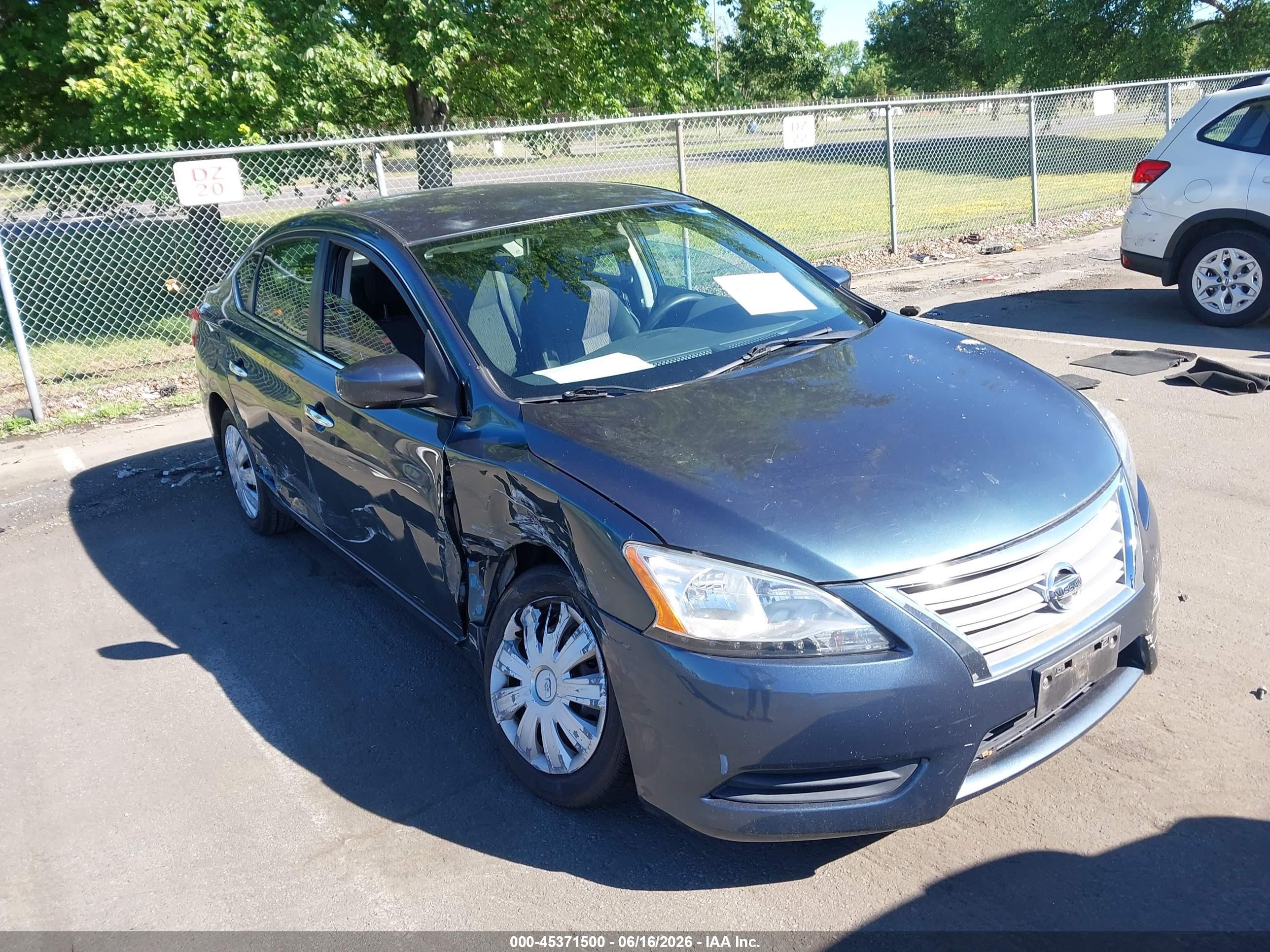 2014 Nissan Sentra Sv Gray vin: 3N1AB7APXEY316878