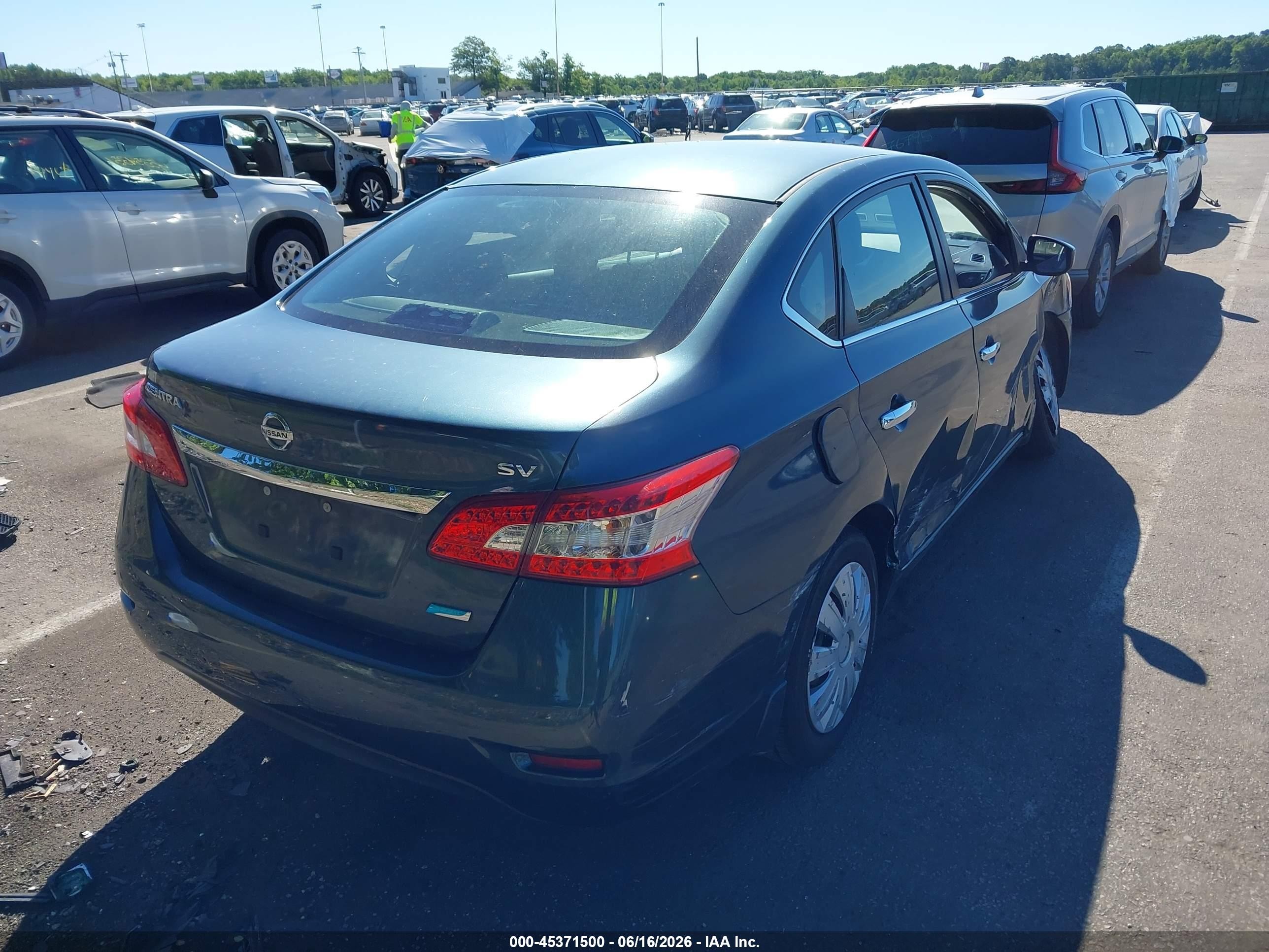 2014 Nissan Sentra Sv Gray vin: 3N1AB7APXEY316878