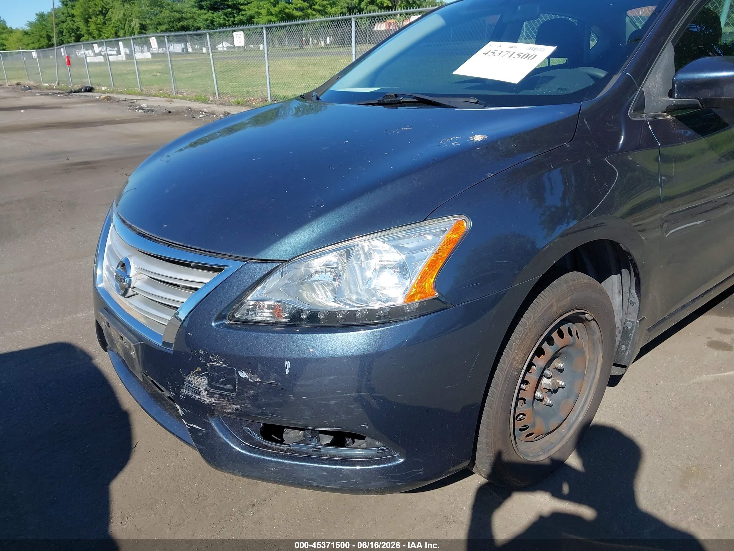 2014 Nissan Sentra Sv Gray vin: 3N1AB7APXEY316878