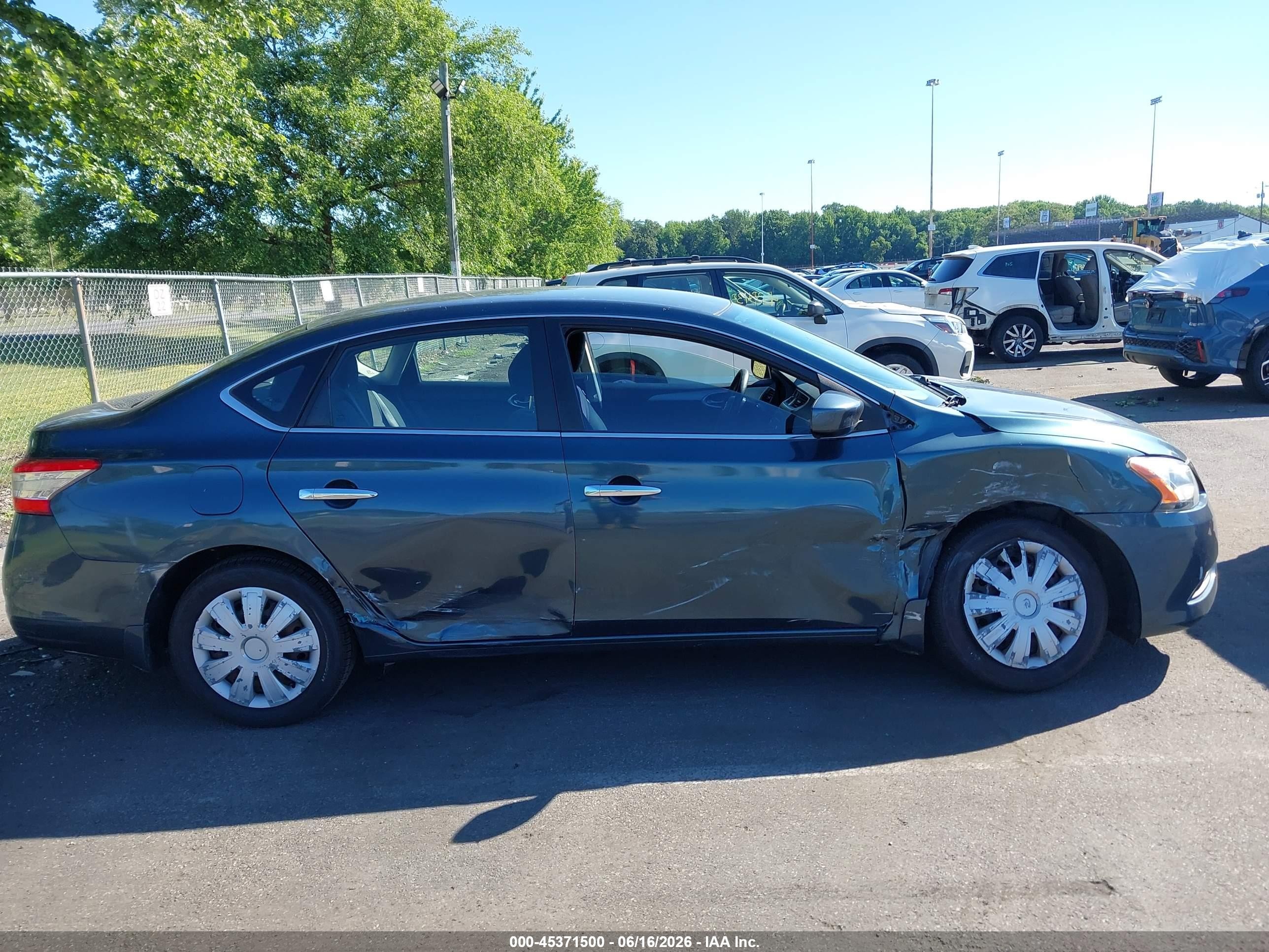 2014 Nissan Sentra Sv Gray vin: 3N1AB7APXEY316878