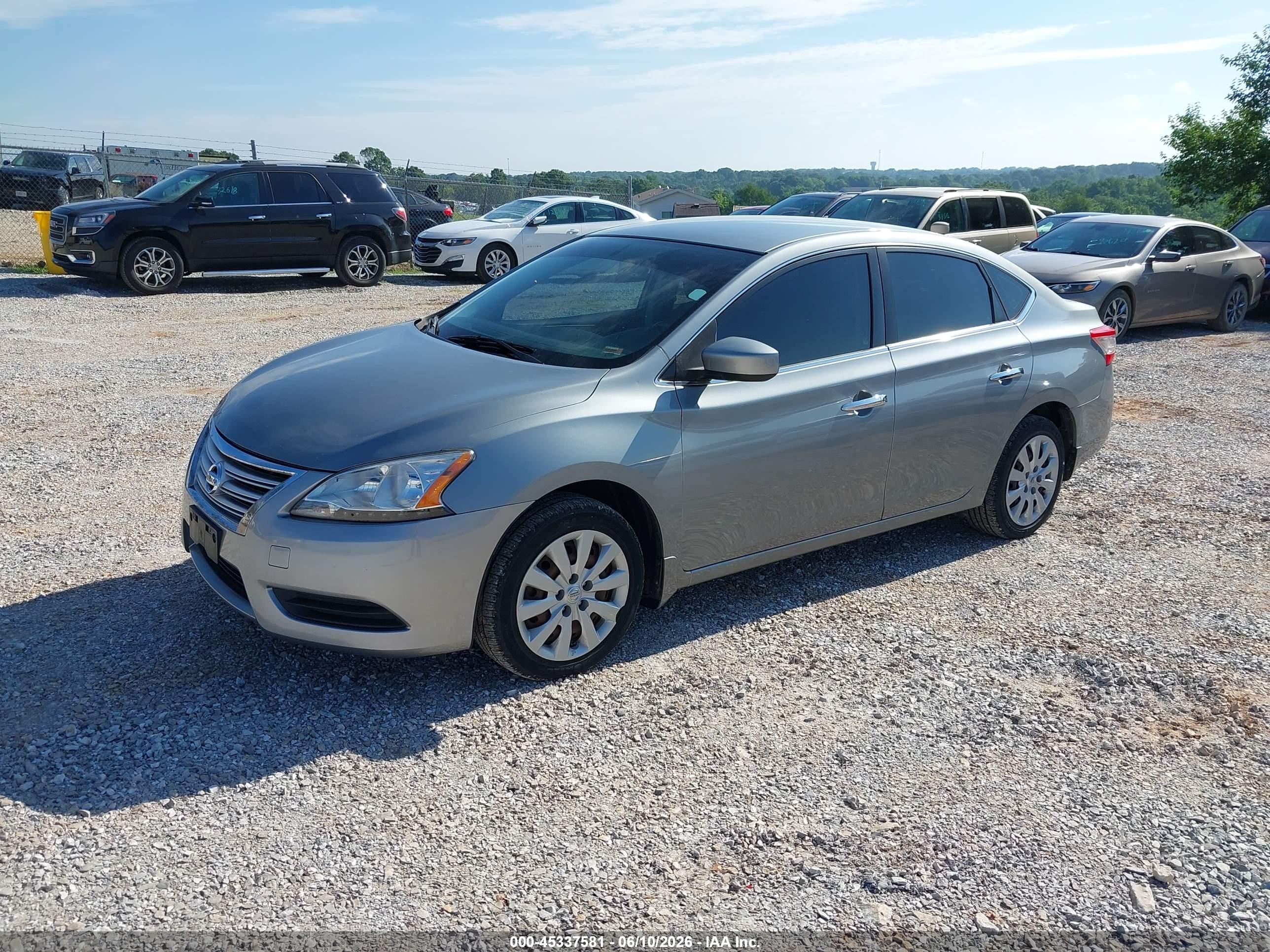 2014 Nissan Sentra Sv Gray vin: 3N1AB7APXEY319649
