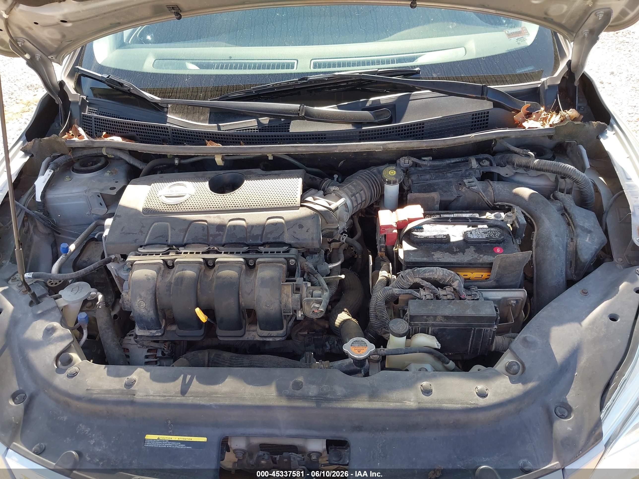 2014 Nissan Sentra Sv Gray vin: 3N1AB7APXEY319649