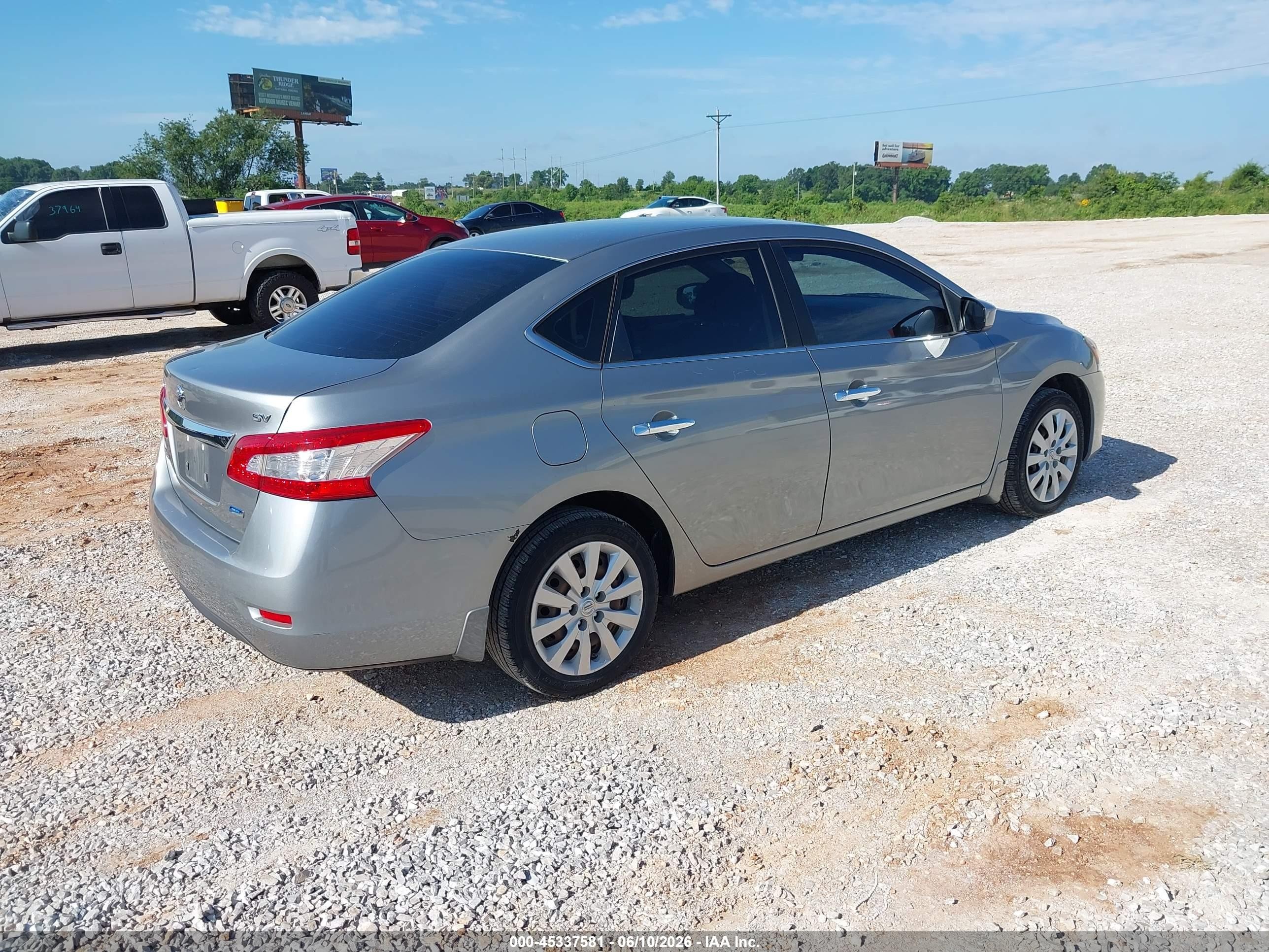 2014 Nissan Sentra Sv Gray vin: 3N1AB7APXEY319649