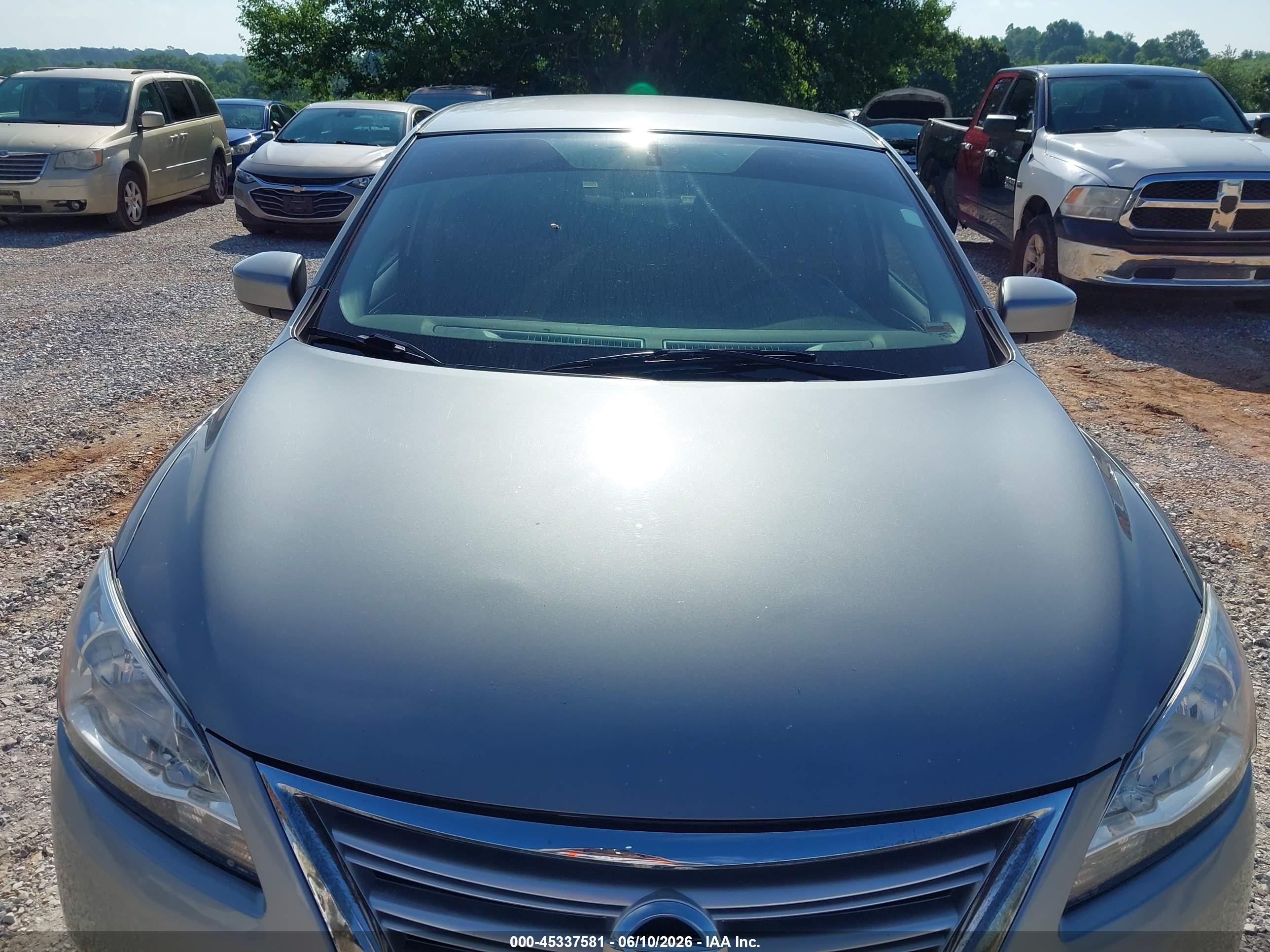 2014 Nissan Sentra Sv Gray vin: 3N1AB7APXEY319649