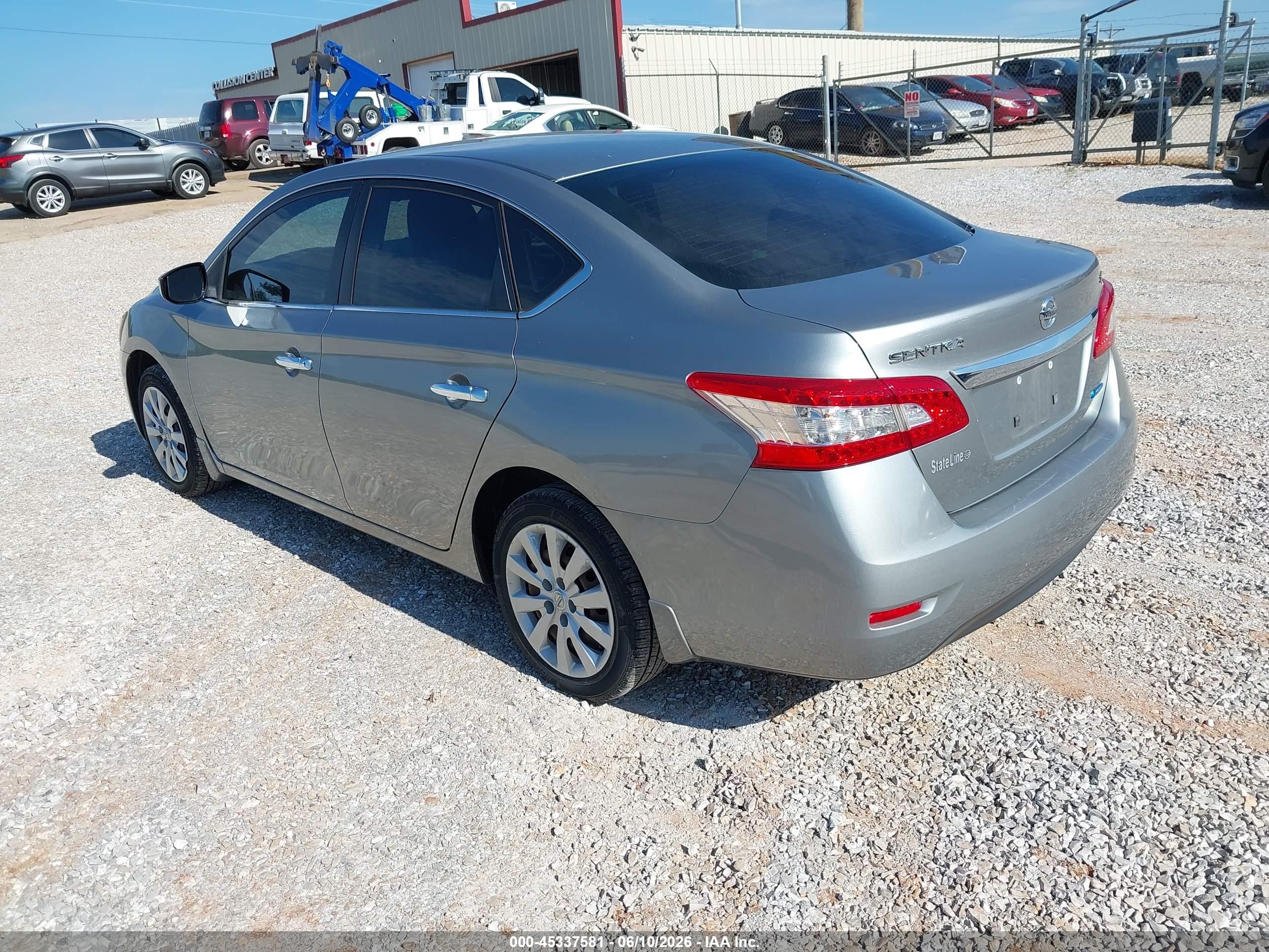 2014 Nissan Sentra Sv Gray vin: 3N1AB7APXEY319649