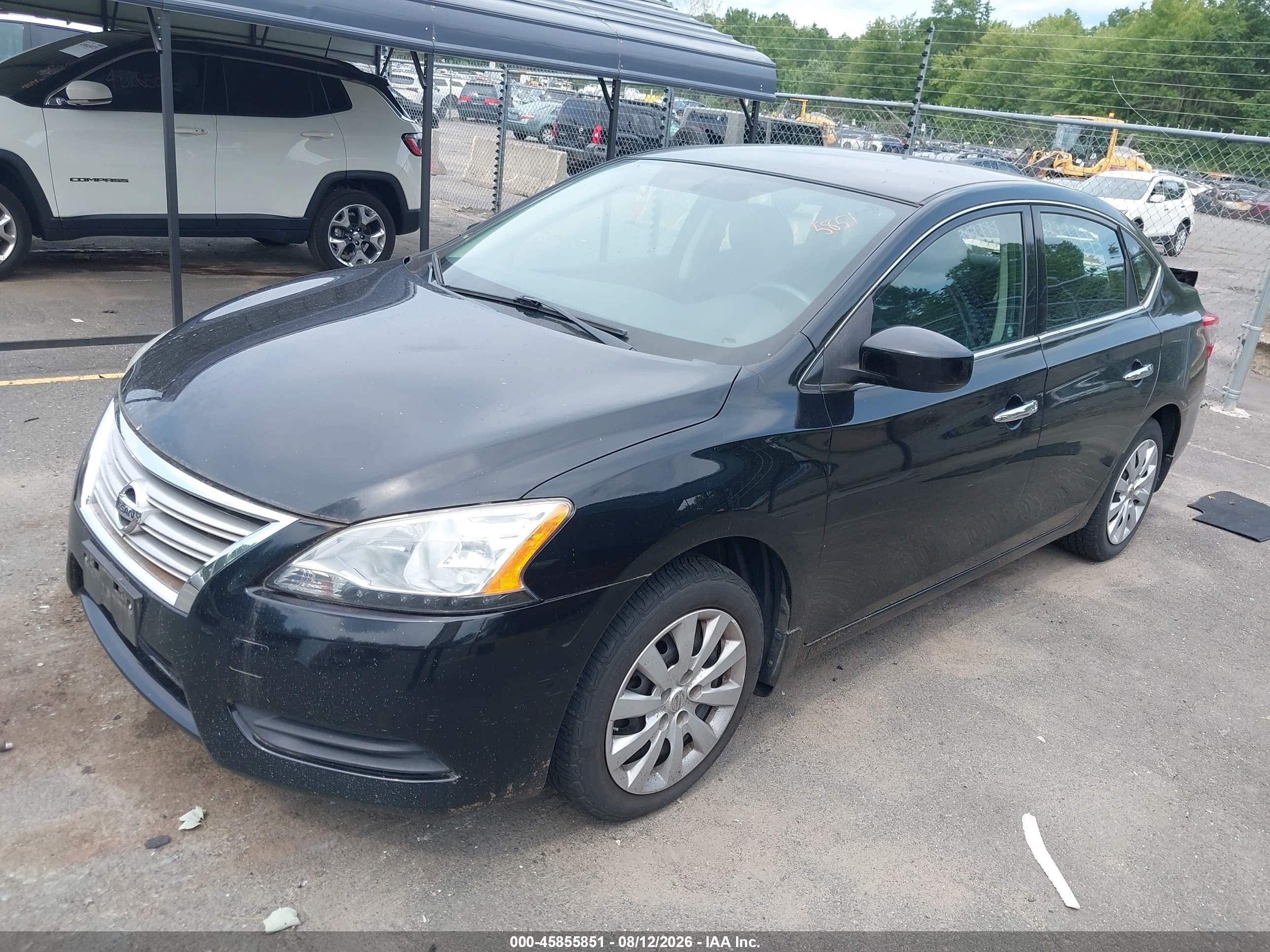 2014 Nissan Sentra Sv Black vin: 3N1AB7APXEY323491