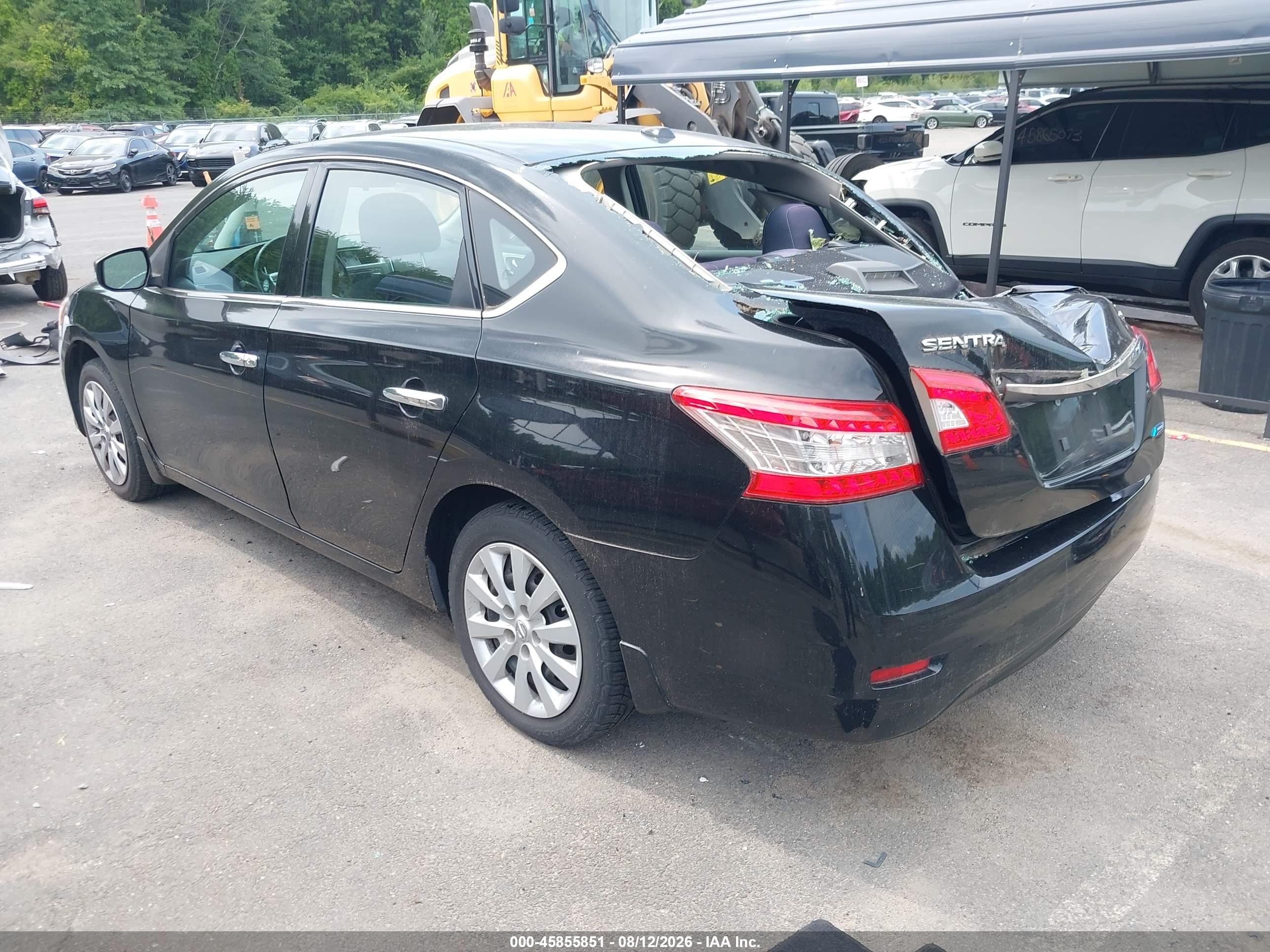 2014 Nissan Sentra Sv Black vin: 3N1AB7APXEY323491