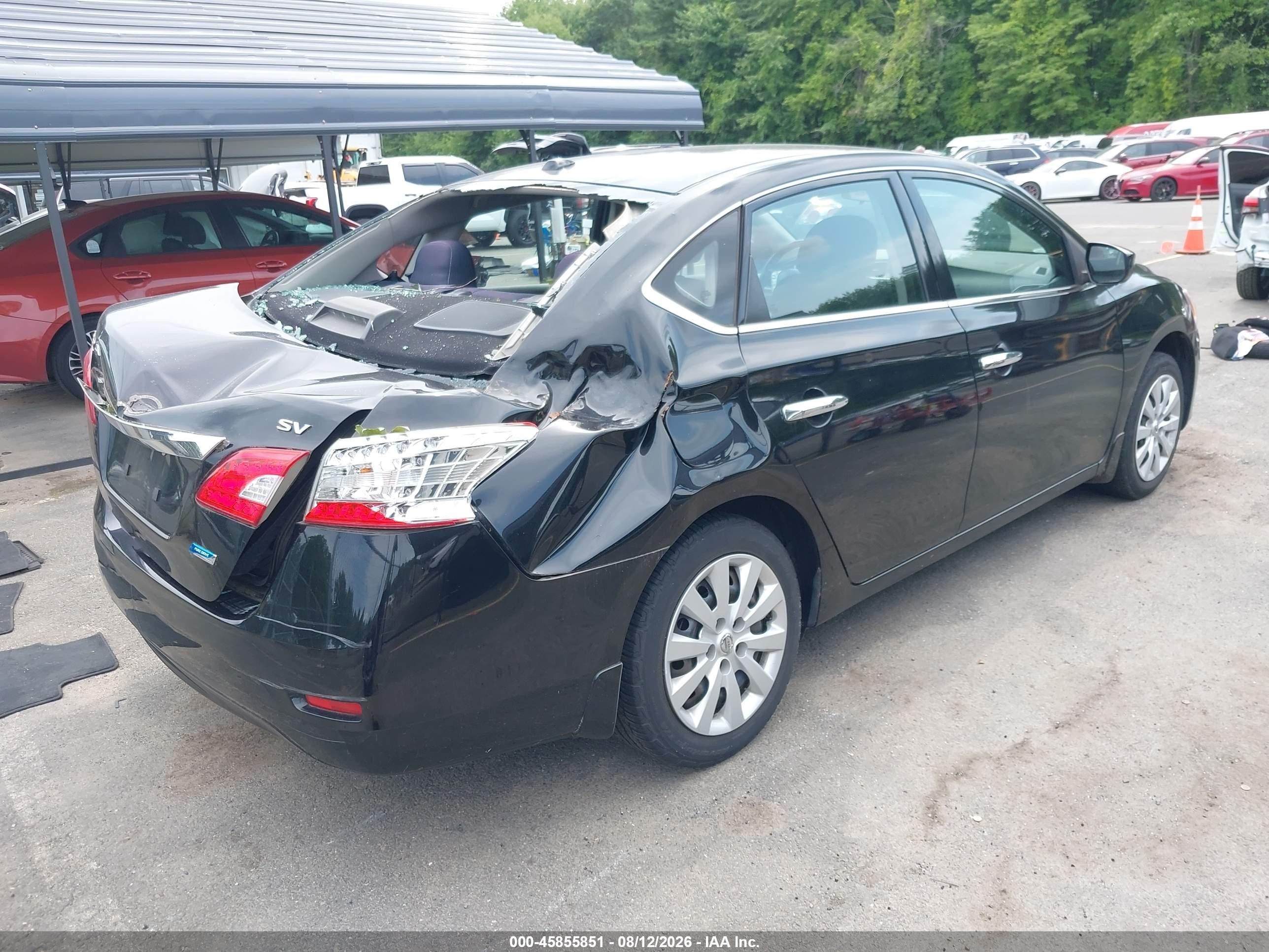 2014 Nissan Sentra Sv Black vin: 3N1AB7APXEY323491