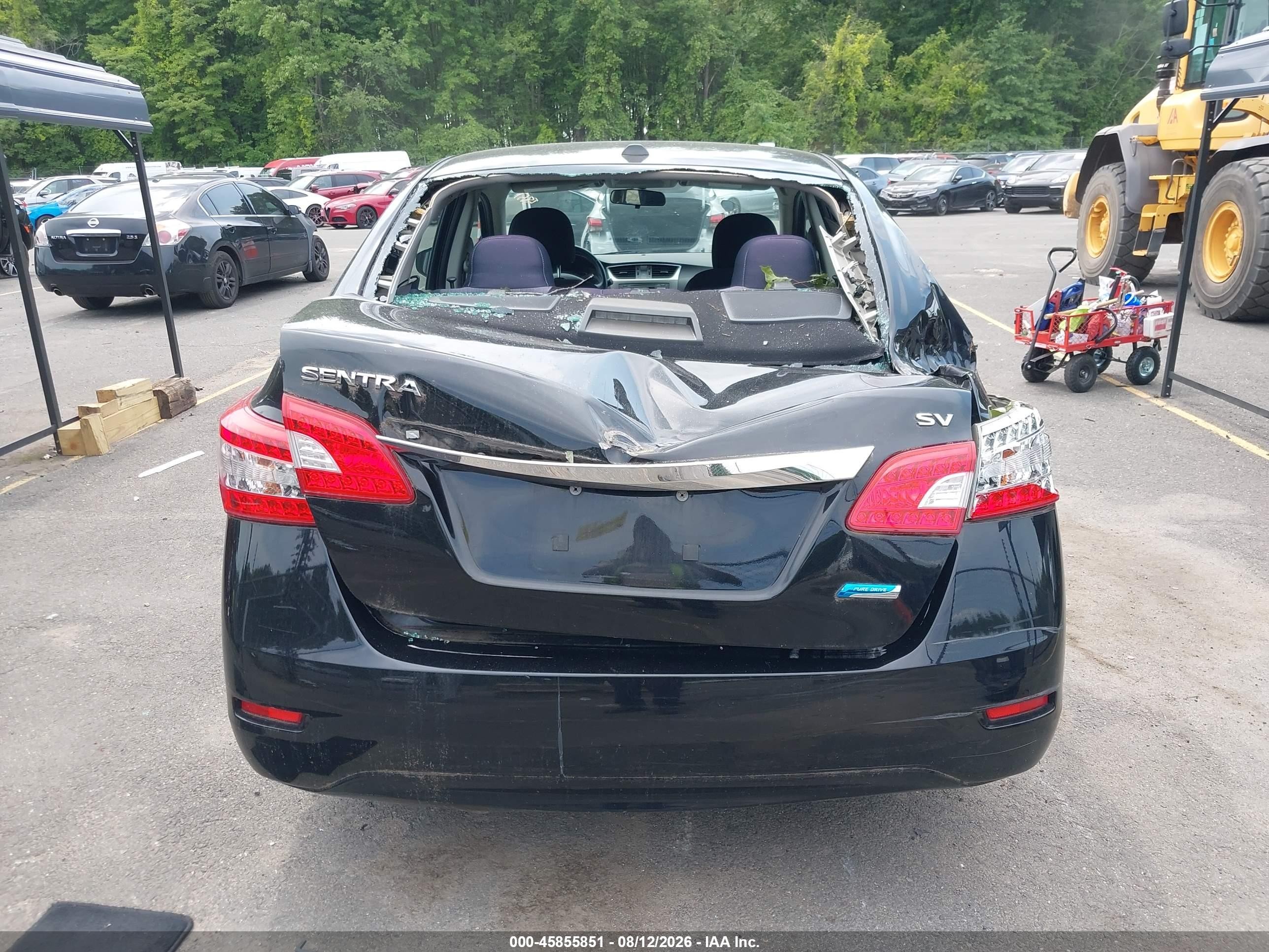 2014 Nissan Sentra Sv Black vin: 3N1AB7APXEY323491