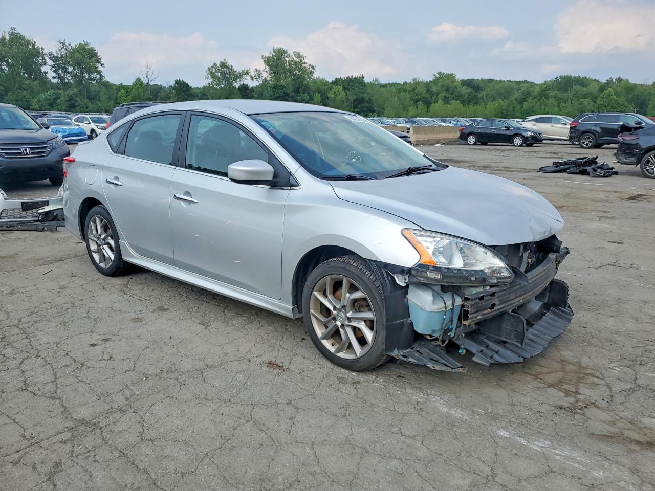 2014 Nissan Sentra Sr Silver vin: 3N1AB7APXEY325998