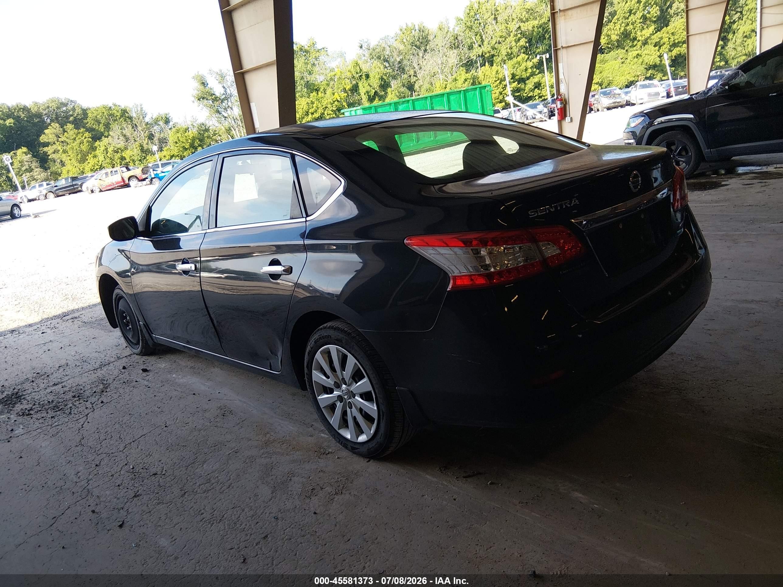 2014 Nissan Sentra S Black vin: 3N1AB7APXEY327718