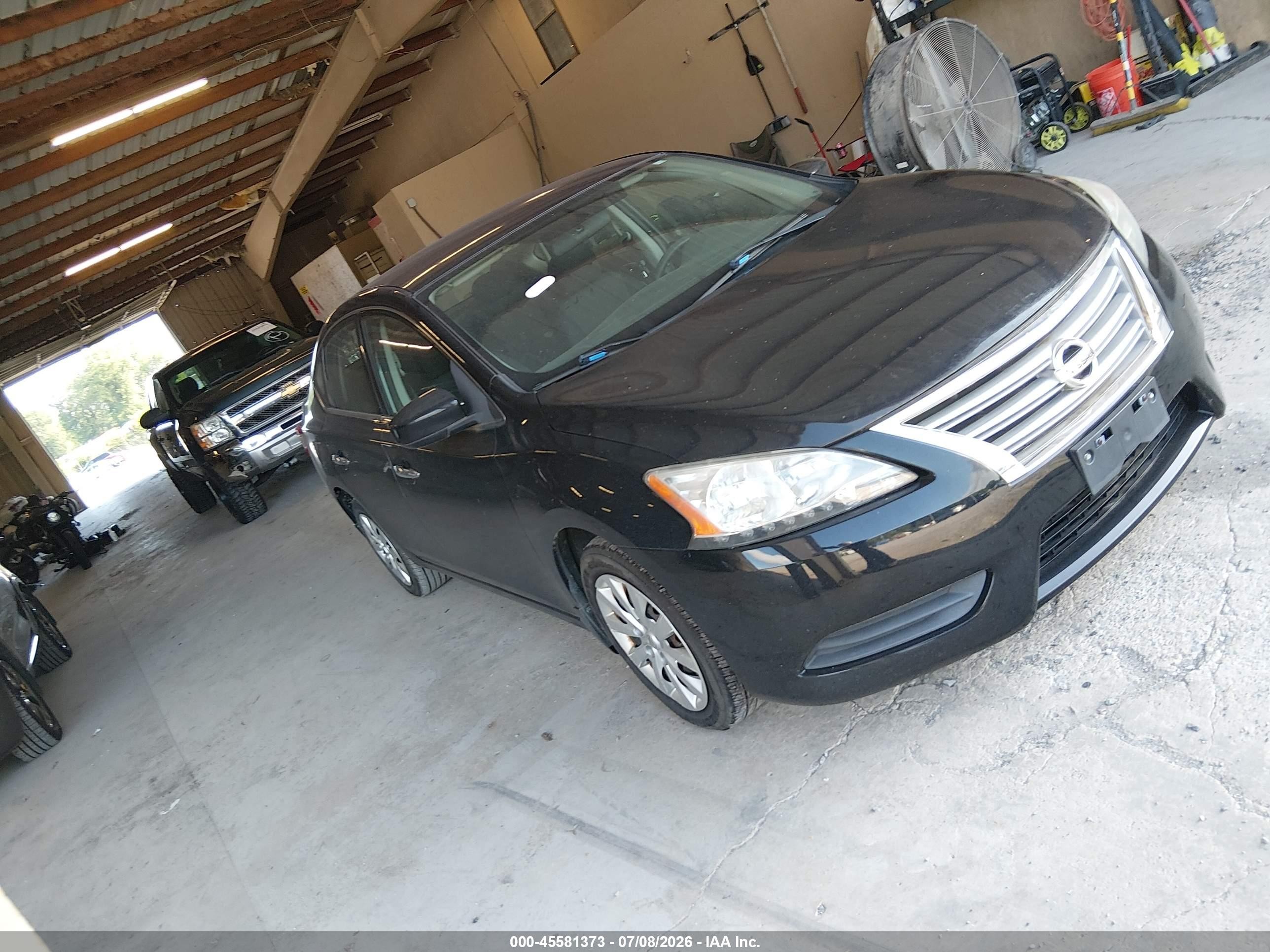 2014 Nissan Sentra S Black vin: 3N1AB7APXEY327718