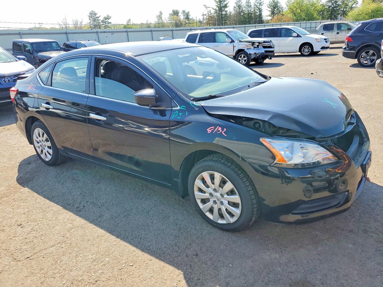 2014 Nissan Sentra S Black vin: 3N1AB7APXEY328156