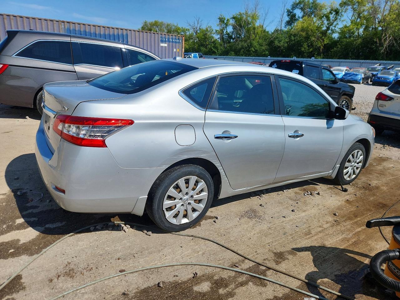 2015 Nissan Sentra Sv Silver vin: 3N1AB7APXFL628987