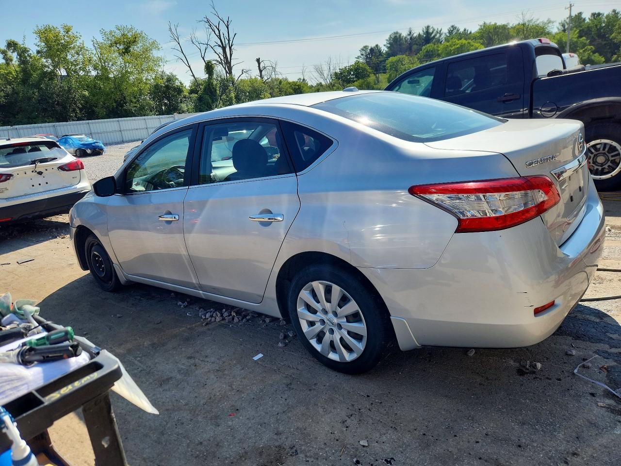 2015 Nissan Sentra Sv Silver vin: 3N1AB7APXFL628987